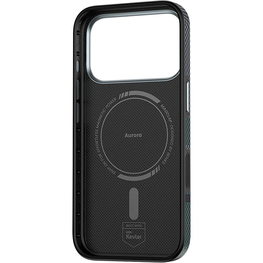 Aramid-Hülle für iPhone 18 Pro, Benks Magnetic Armor Pro Aurora Kevlar 600D MagSafe, Grün (4/13)