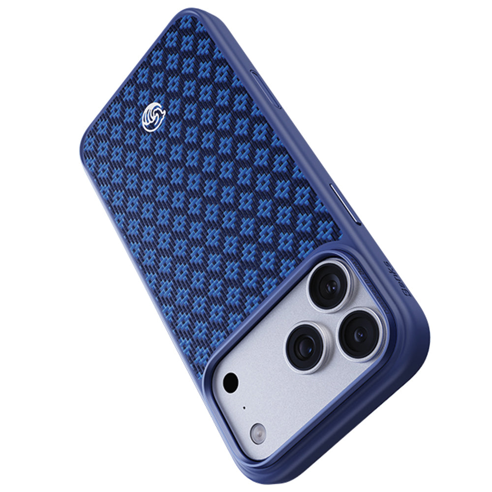 Aramid-Hülle für iPhone 18 Pro Max, Benks Magnetic Armor Air Armor Grid Kevlar Metal Frame 600D MagSafe, Blau (2/12)