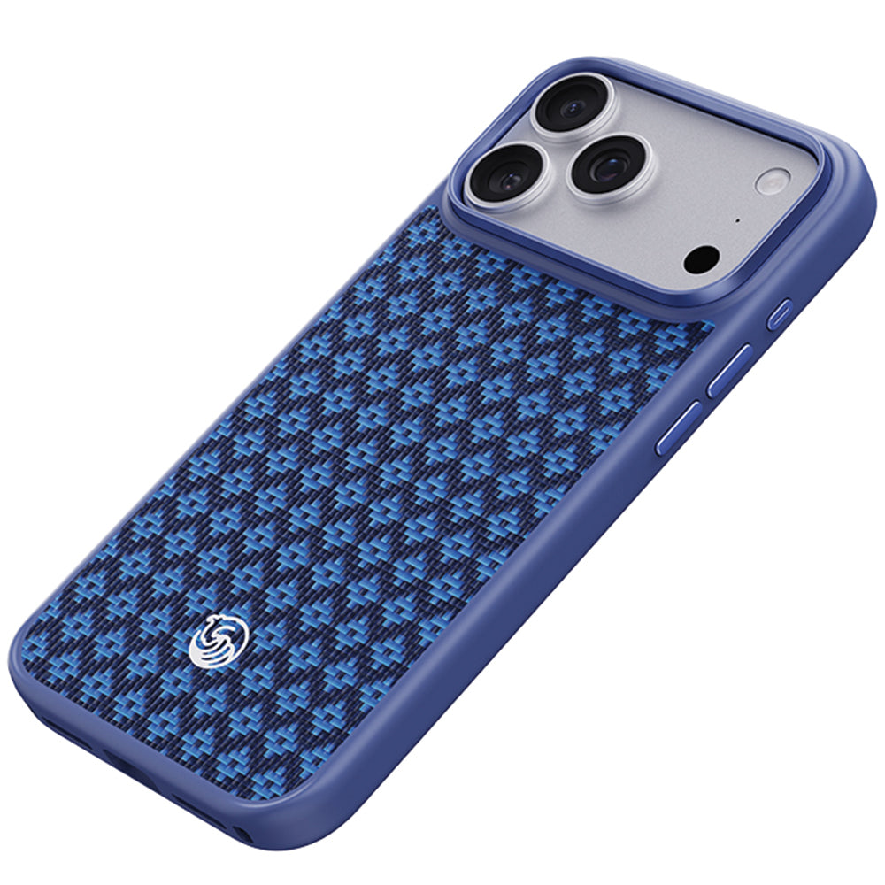Aramid-Hülle für iPhone 18 Pro Max, Benks Magnetic Armor Air Armor Grid Kevlar Metal Frame 600D MagSafe, Blau (3/12)