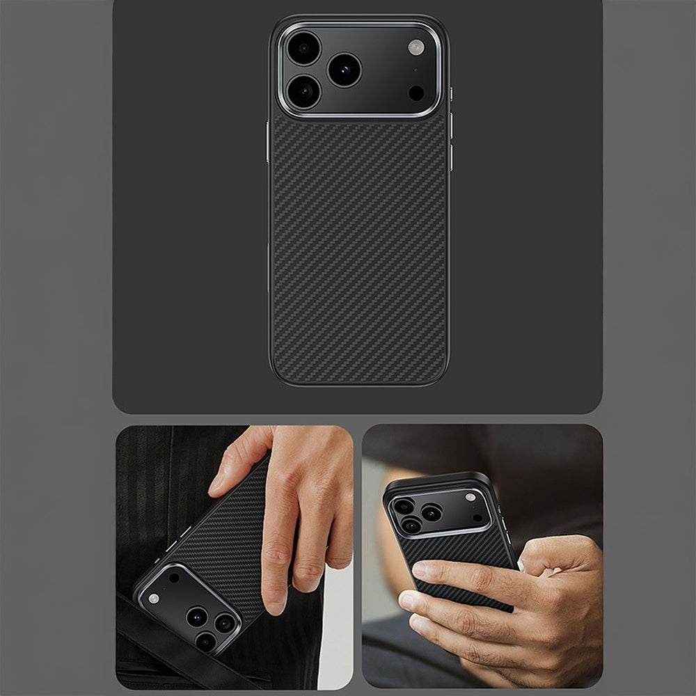 Aramid-Hülle für iPhone 18 Pro Max, Benks Magnetic Armor Pro Kevlar Metal Frame 600D MagSafe, Schwarz (8/13)