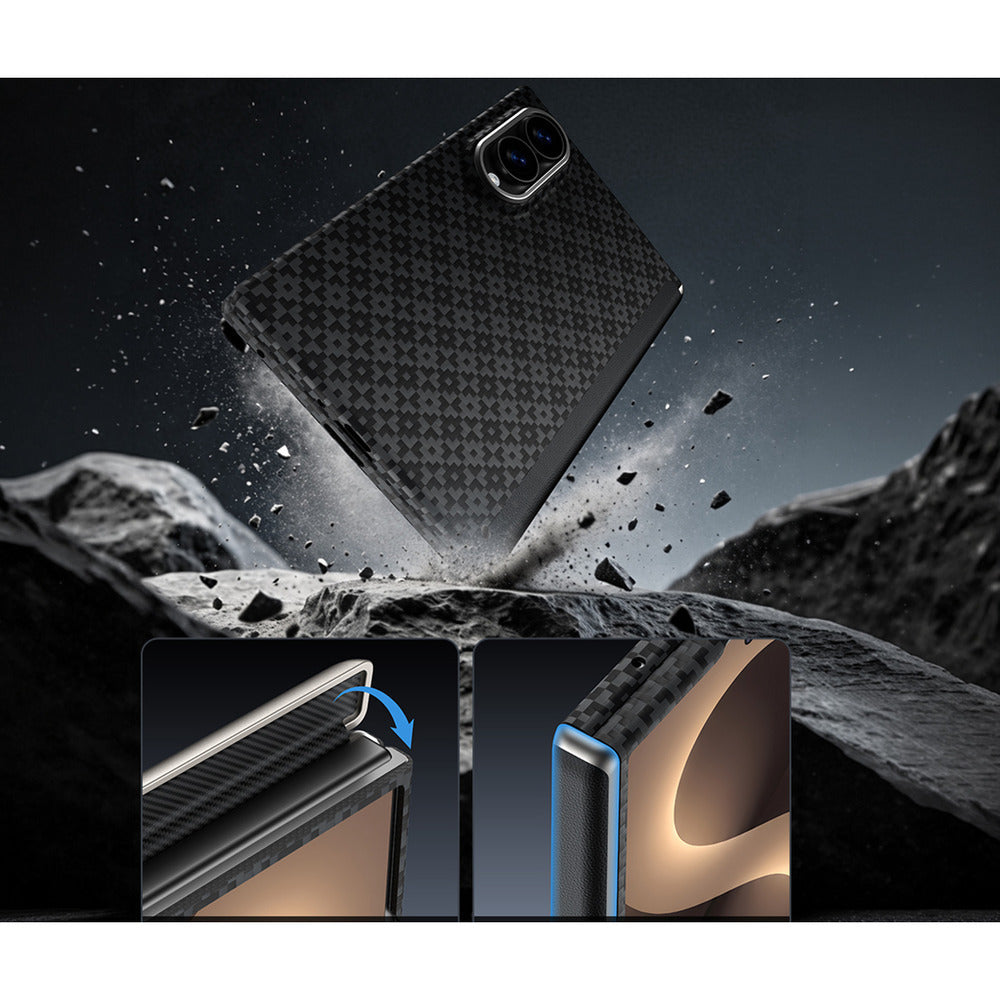 Aramid-Hülle für Samsung Galaxy Z Fold 8, Benks Magnetic Armor Grid Air Grand Combo MagSafe, Schwarz (10/13)