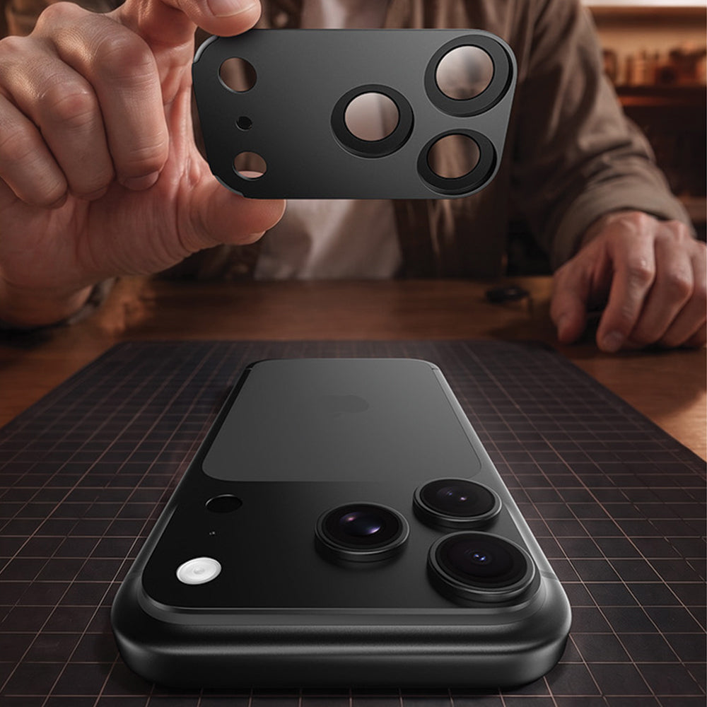 Kamera-Panzerglas für iPhone 18 Pro Max, Benks OmniWarrior Metal Integrated Lens Protector, Schwarz (8/10)