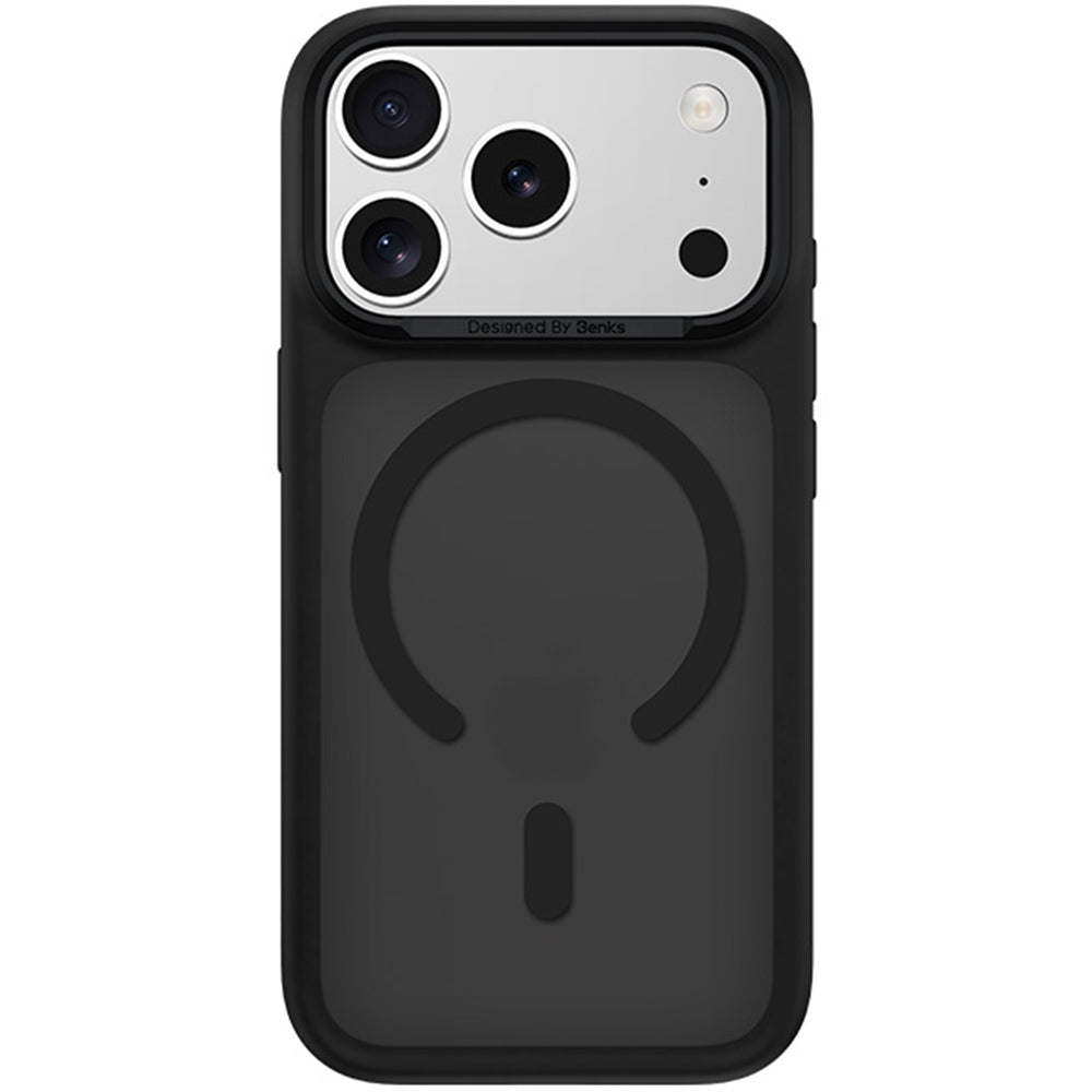 Hülle für iPhone 18 Pro, Benks Magnetic Mist Metal Frame MagSafe, Schwarz (1/12)