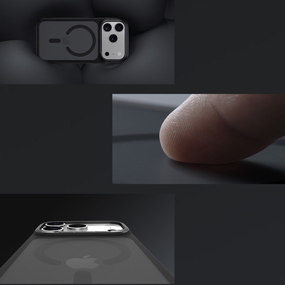 Hülle für iPhone 18 Pro, Benks Magnetic Mist Metal Frame MagSafe, Schwarz (11/12)