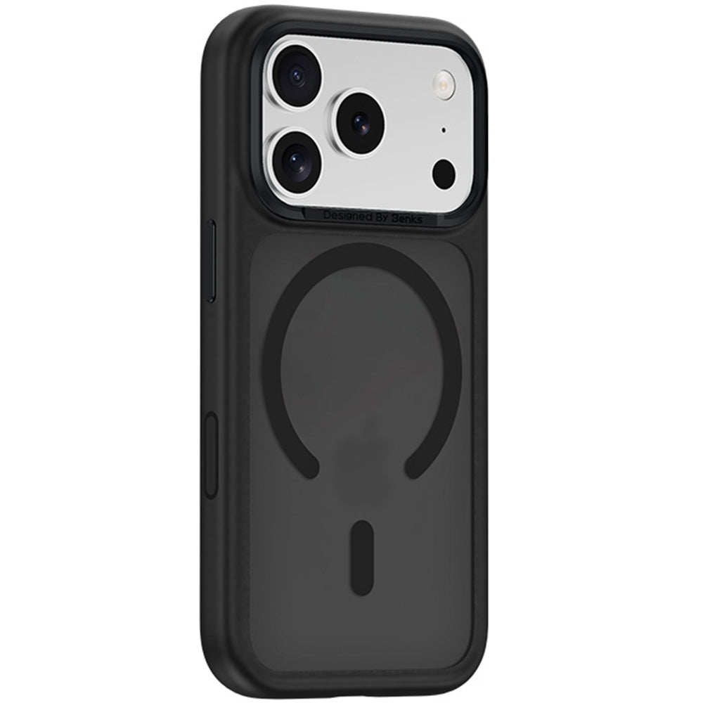 Hülle für iPhone 18 Pro, Benks Magnetic Mist Metal Frame MagSafe, Schwarz (2/12)