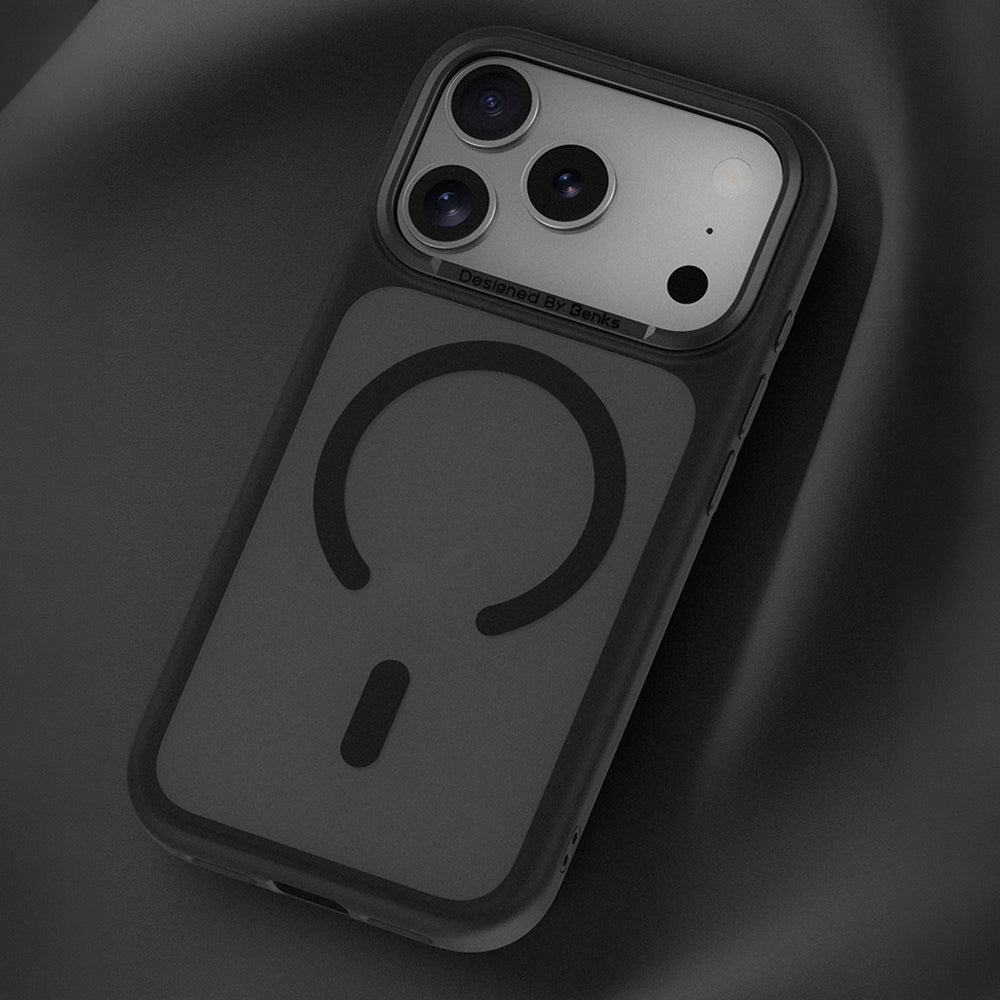 Hülle für iPhone 18 Pro, Benks Magnetic Mist Metal Frame MagSafe, Schwarz (9/12)