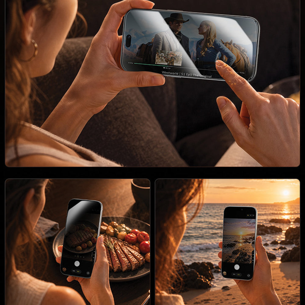 Panzerglas für iPhone 18 Pro Max, Benks Ultra Shield Privacy, Schwarz (12/13)
