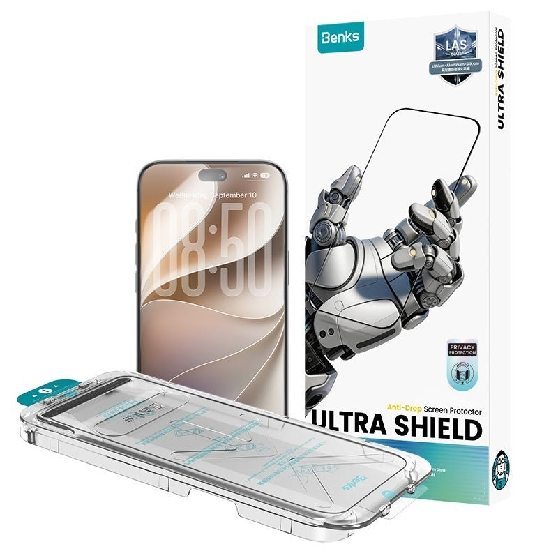 Panzerglas für iPhone 18 Pro Max, Benks Ultra Shield Privacy, Schwarz (13/13)