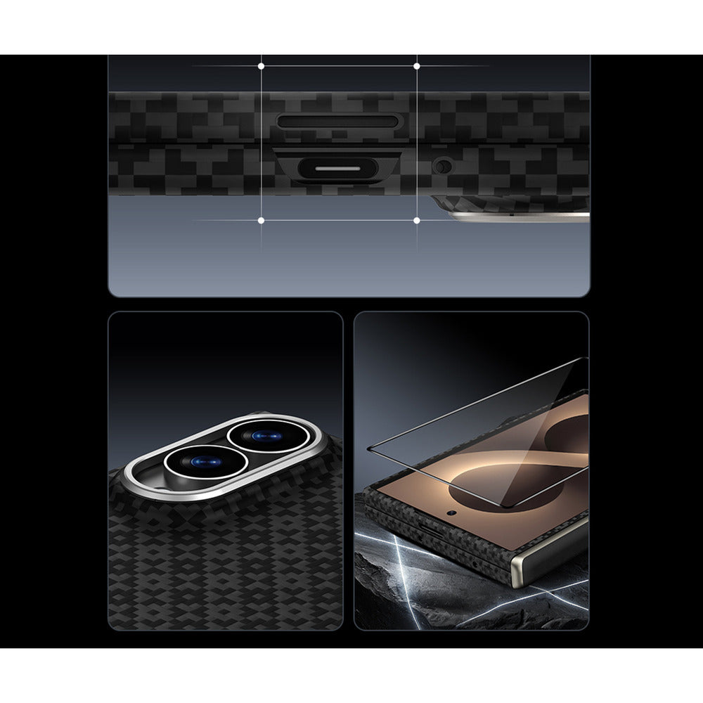 Aramid-Hülle für Samsung Galaxy Z Fold 8, Benks Magnetic Armor Grid Pro Grand Combo MagSafe, Schwarz (9/13)