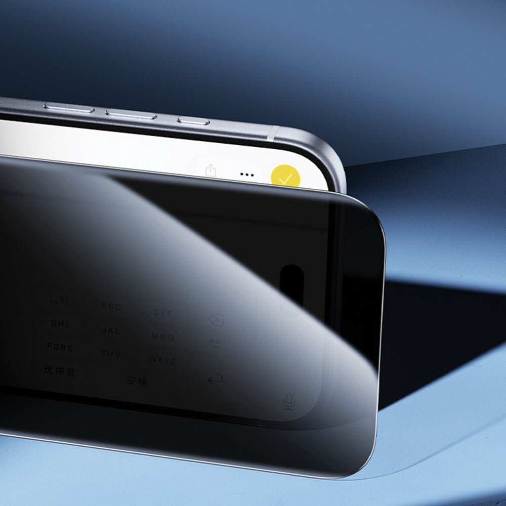 Panzerglas für iPhone 18 Pro, Benks Glass Warrior Privacy, Schwarz (7/12)