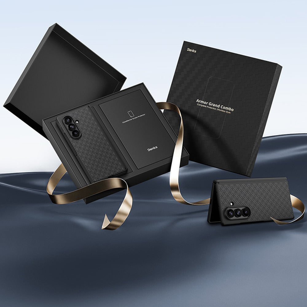 Aramid-Hülle für Samsung Galaxy Z Fold 8 Ultra, Benks Magnetic Armor Grid Pro Grand Combo MagSafe, Schwarz (11/14)