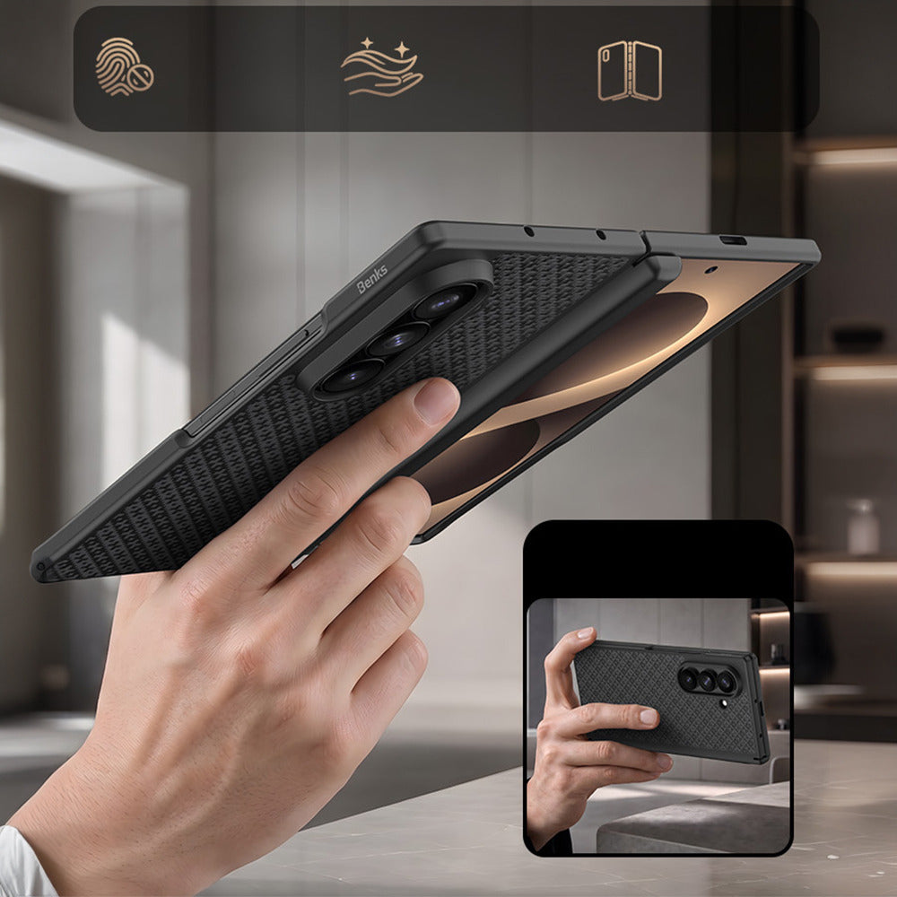 Aramid-Hülle für Samsung Galaxy Z Fold 8 Ultra, Benks Magnetic Armor Grid Pro Grand Combo MagSafe, Schwarz (4/14)