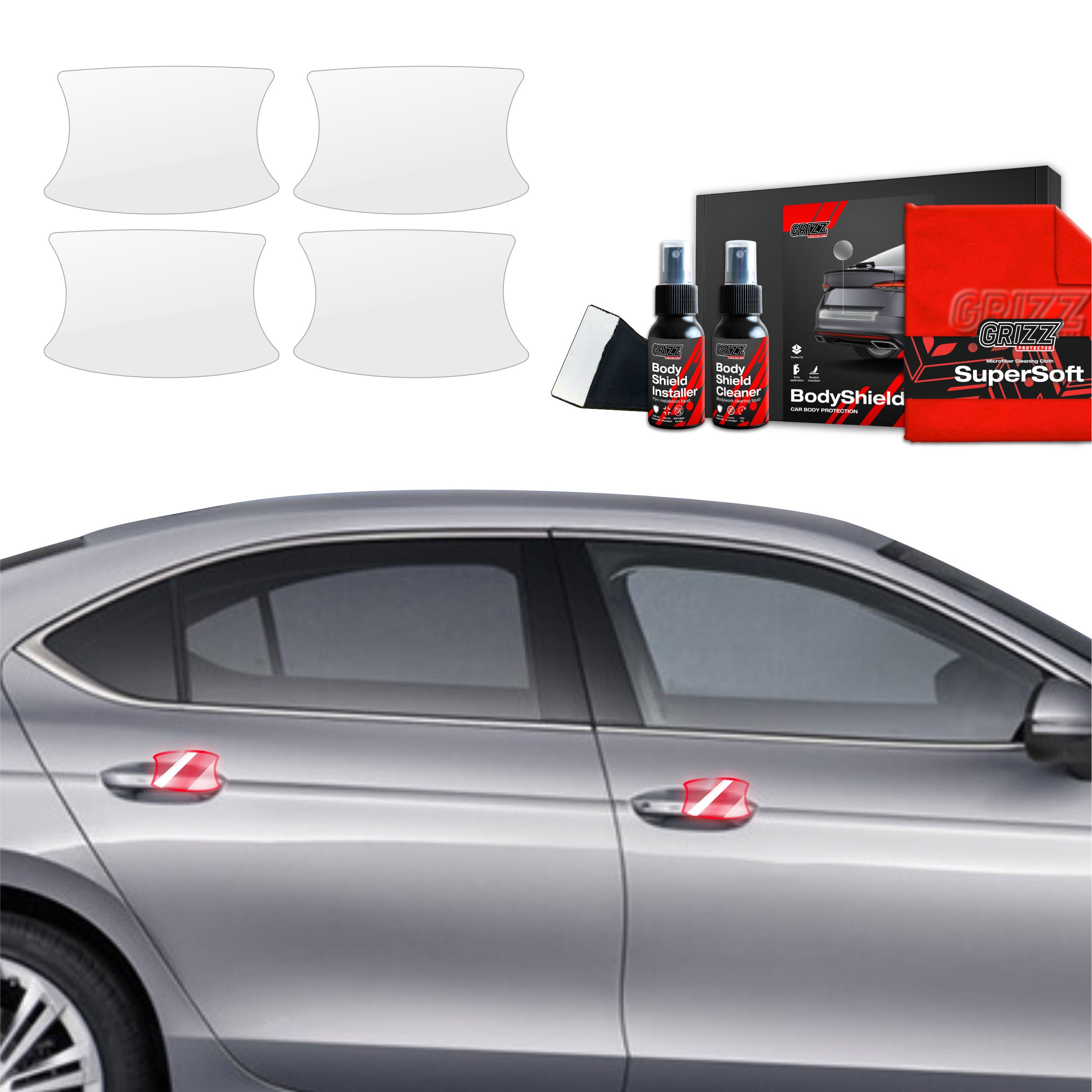 4in1 Schutzfolie Grizz Protector für Türgriffmulden - Skoda Superb 4 Liftback (2024-2026)