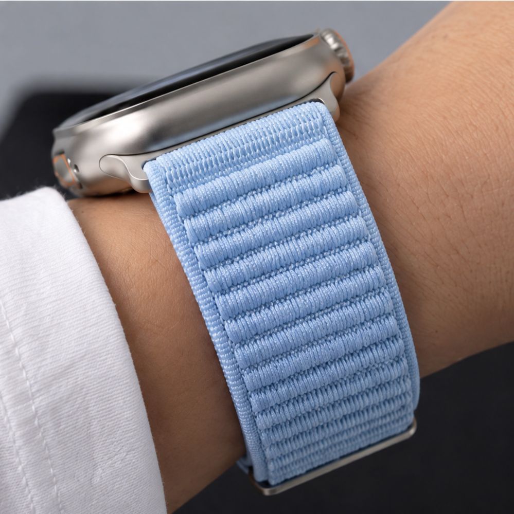 Armband für Apple Watch 44/45/46/49 mm, Tech Protect Nylon Pro, Blau (6/7)