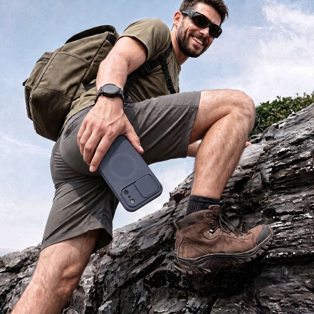 Handyhülle mit Kameraabdeckung für iPhone 18 Pro / 17 Pro, Tech-Protect Kevlar Aura mit MagSafe, Dunkelblau (6/7)
