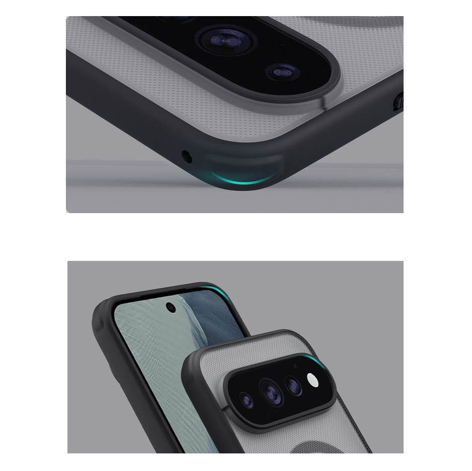 Handyhülle für Google Pixel 11 Pro, Nillkin Frosted Shield Pro Magnetic mit MagSafe, Geräuchert mit schwarzem Rahmen (6/12)