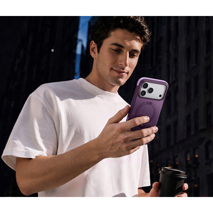 Handyhülle für iPhone 18 Pro Max / 17 Pro Max Torras Ostand Q3 Rugg, Violett (6/7)