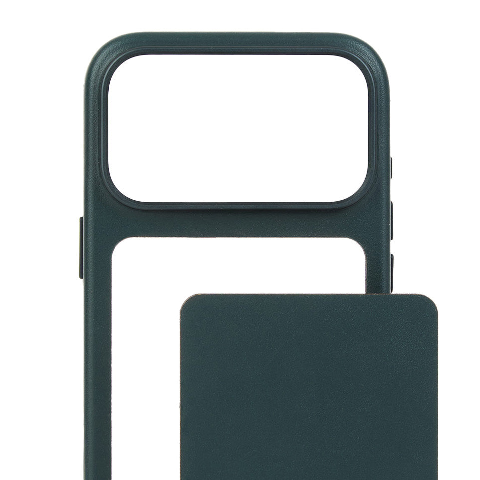 Lederhülle mit modularer Rückseite Troubadour Modular Leather Case für MagSafe für iPhone 18 Pro, Dunkelgrün (7/9)