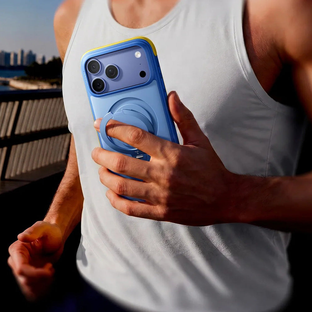 Handyhülle für iPhone 18 Pro Max / 17 Pro Max Torras Ostand Q3 Rugg, Blau (6/7)