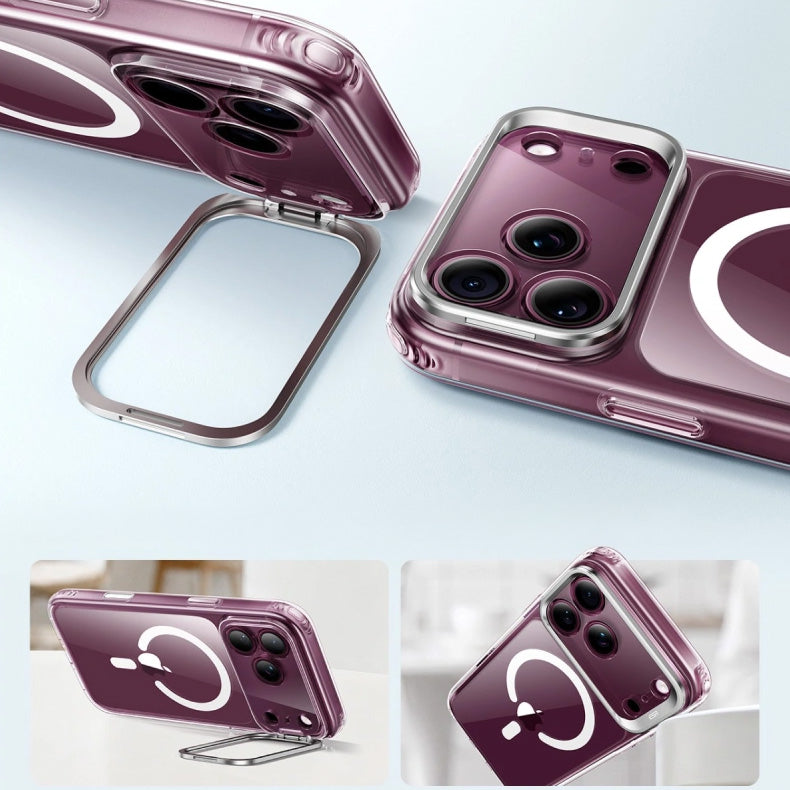 Handyhülle für iPhone 18 Pro Max / 17 Pro Max, ESR Classic Hybrid Kickstand mit MagSafe, Transparent-Weiß (6/7)