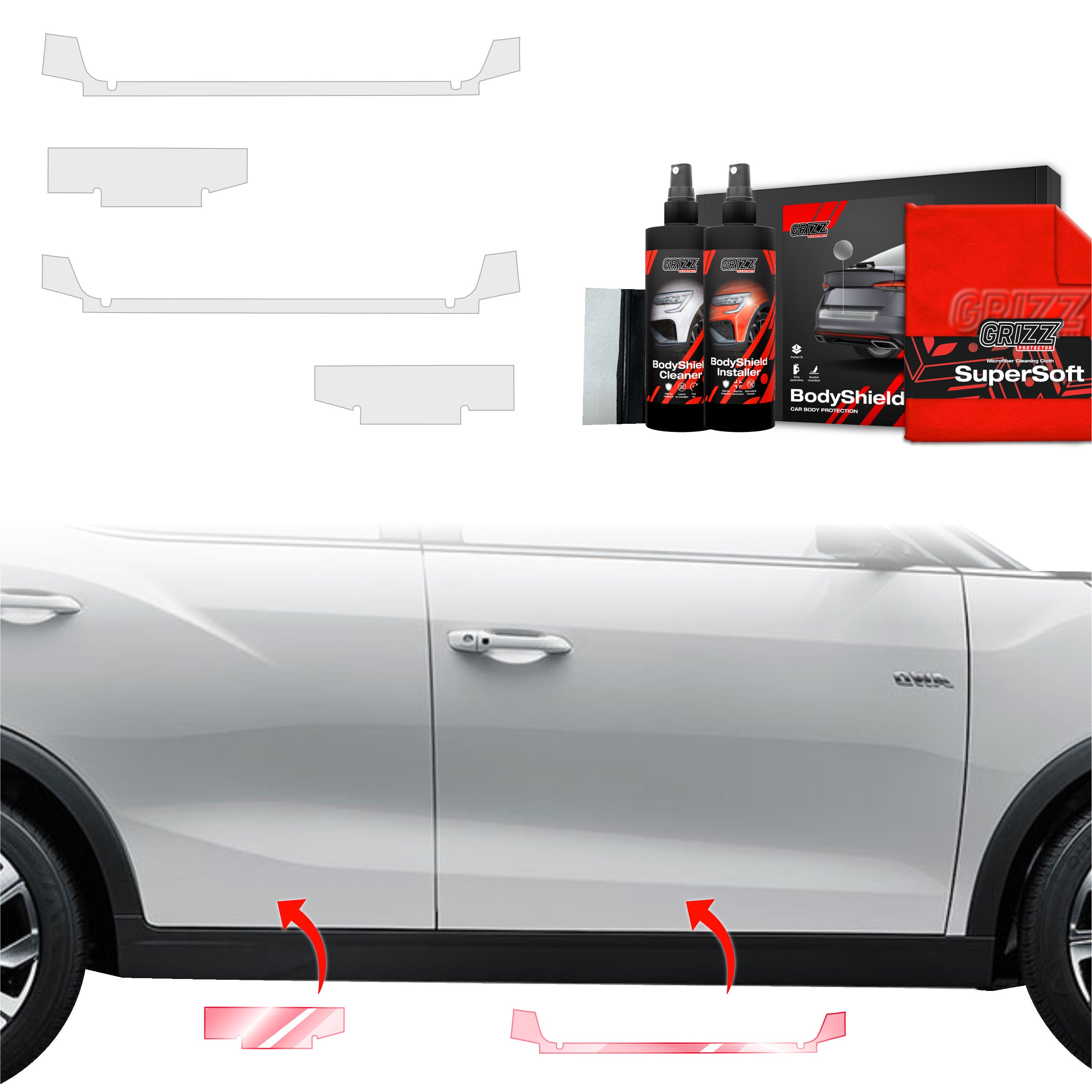 4in1 Schutzfolie Grizz Protector für Schweller - SsangYong Tivoli (2023-2026)