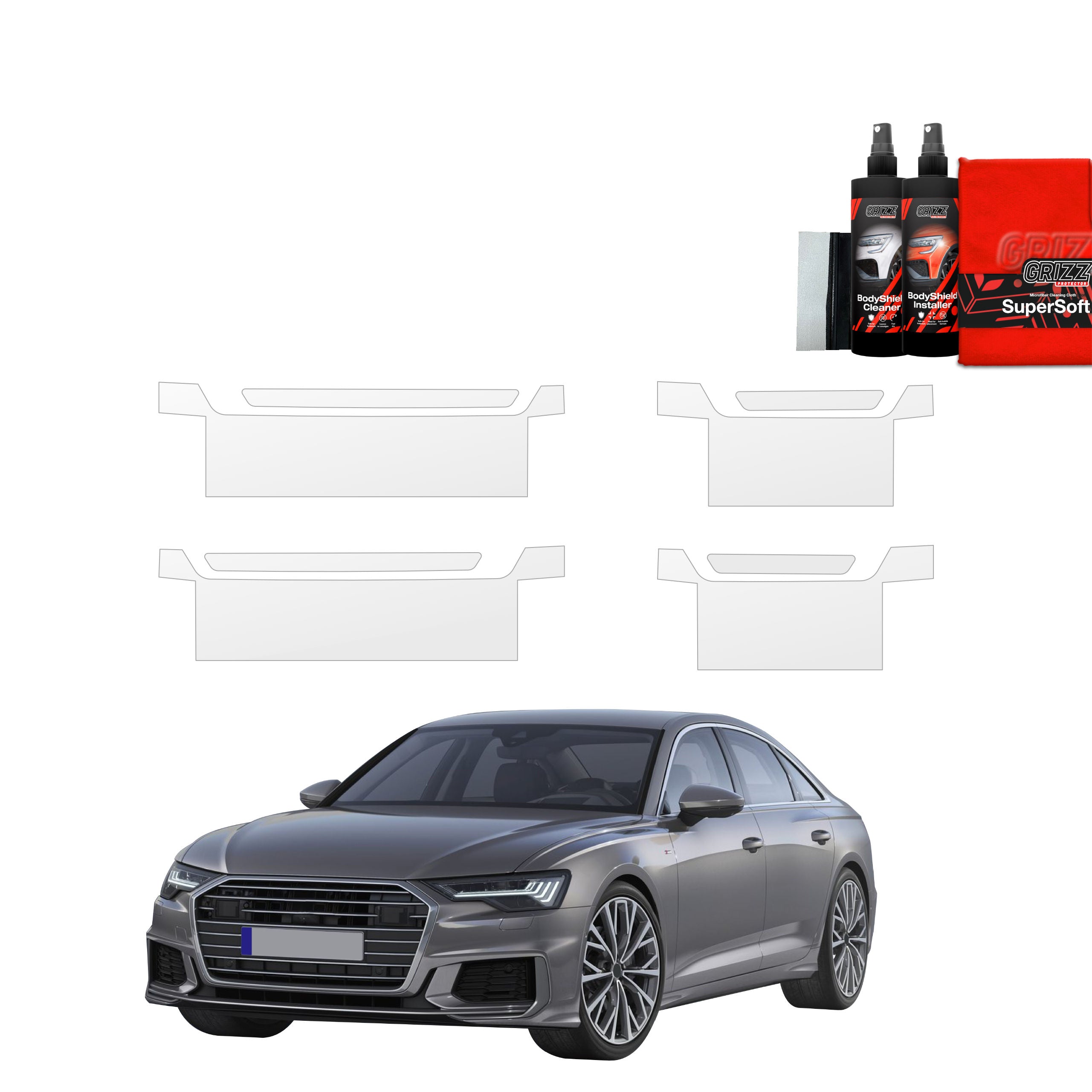 4in1 Schutzfolie Grizz Protector für Schweller - Audi A6 C8 Sedan (2018-2023)