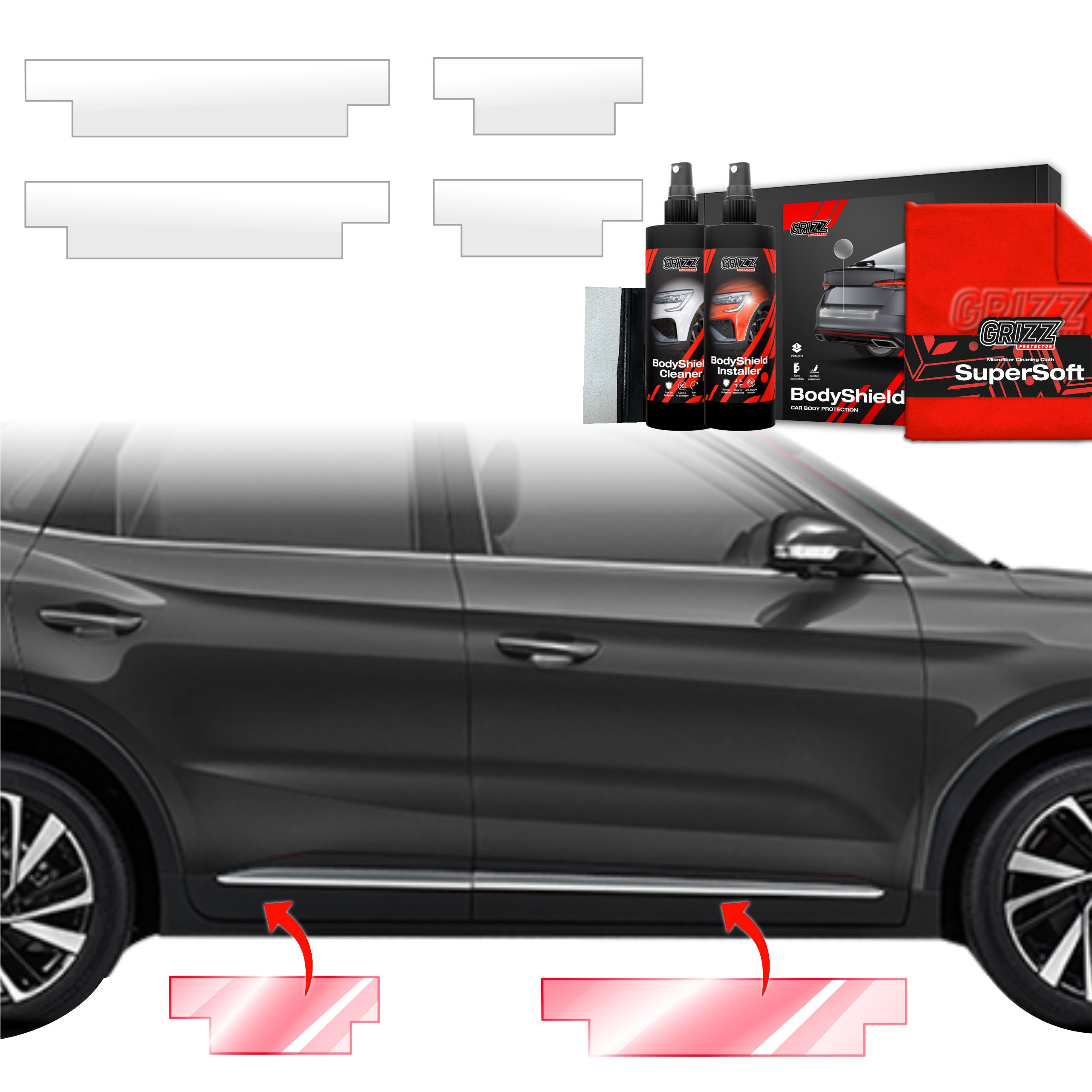 4in1 Schutzfolie Grizz Protector für Schweller - MG ZS Hybrid+ (2024-2026)