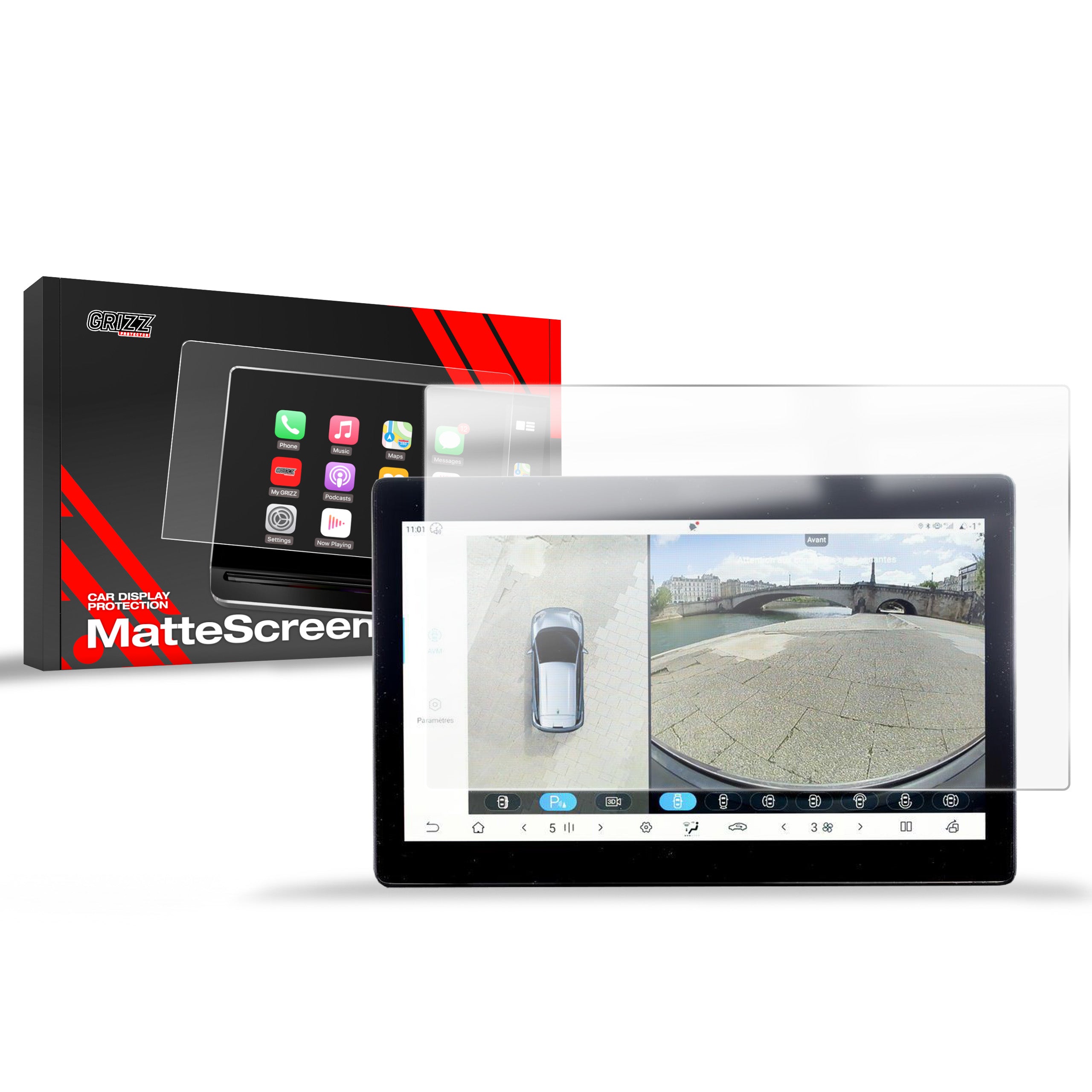 Matte Autodisplayfolie für BYD Dolphin Surf (2025-2026), Grizz Protector