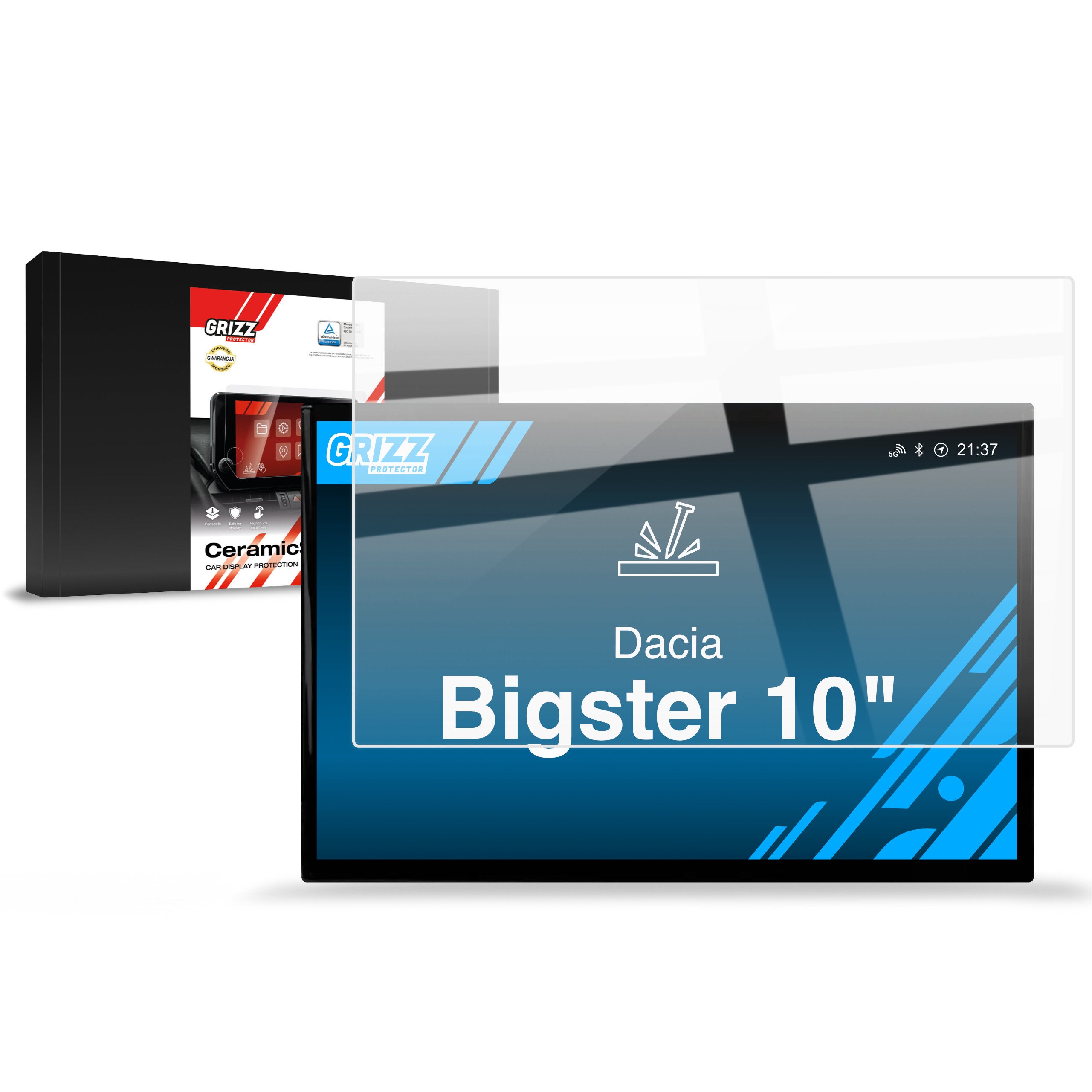 Keramische Autodisplayfolie für Dacia Bigster 10" (2025-2026), Grizz Protector