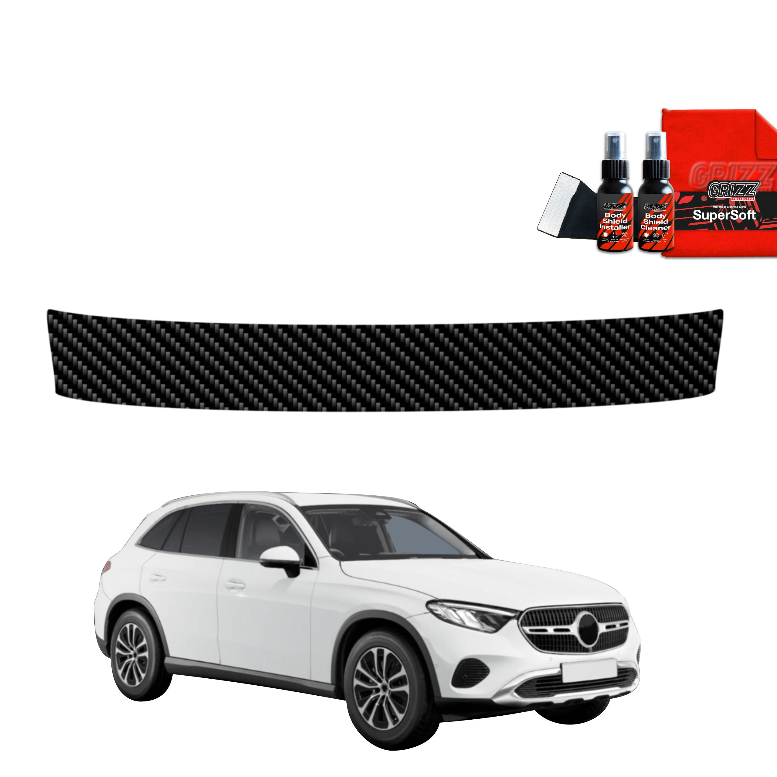 Kohlenstoff Schutzfolie Grizz Protector für Ladekante - Mercedes GLC Wagon (2025-2026)