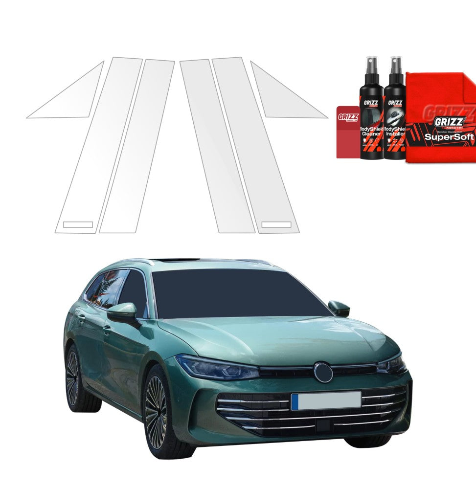 6in1 Schutzfolie Grizz Protector für A-B-Säule - Volkswagen VW Passat B9 (2024-2026)