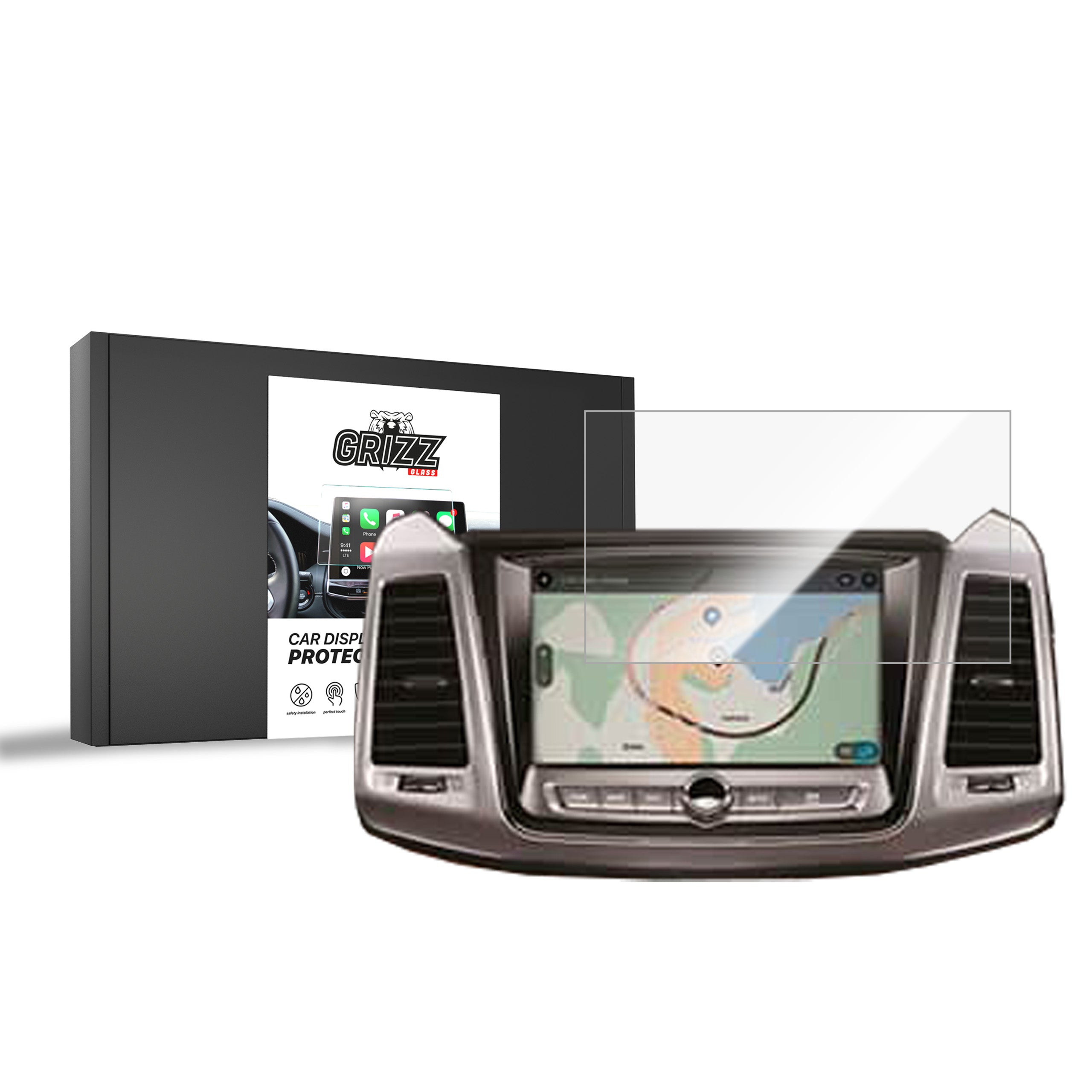 Keramische Autodisplayfolie für SsangYong Musso Grand 8" (2023-2025), Grizz Protector