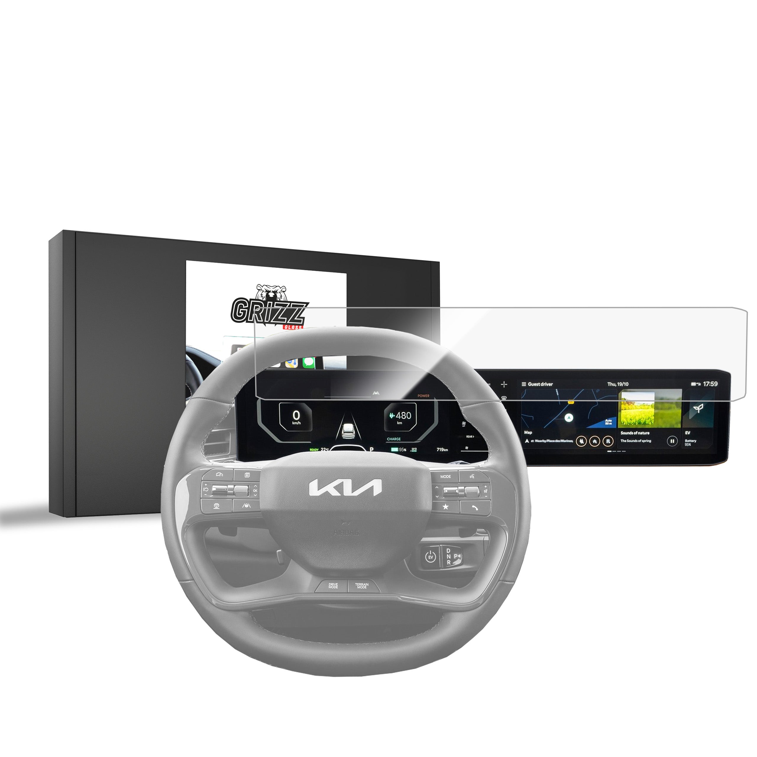 Keramische Autodisplayfolie für Kia EV9 (2023-2026), Grizz Protector