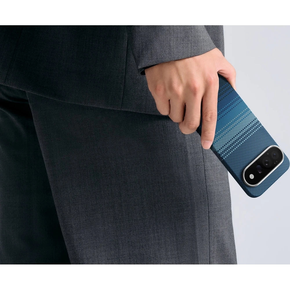 Aramid Handyhülle für Google Pixel 11 Pro XL, PITAKA Ultra-Slim Case mit MagSafe, Blau mit Kevlar (5/14)