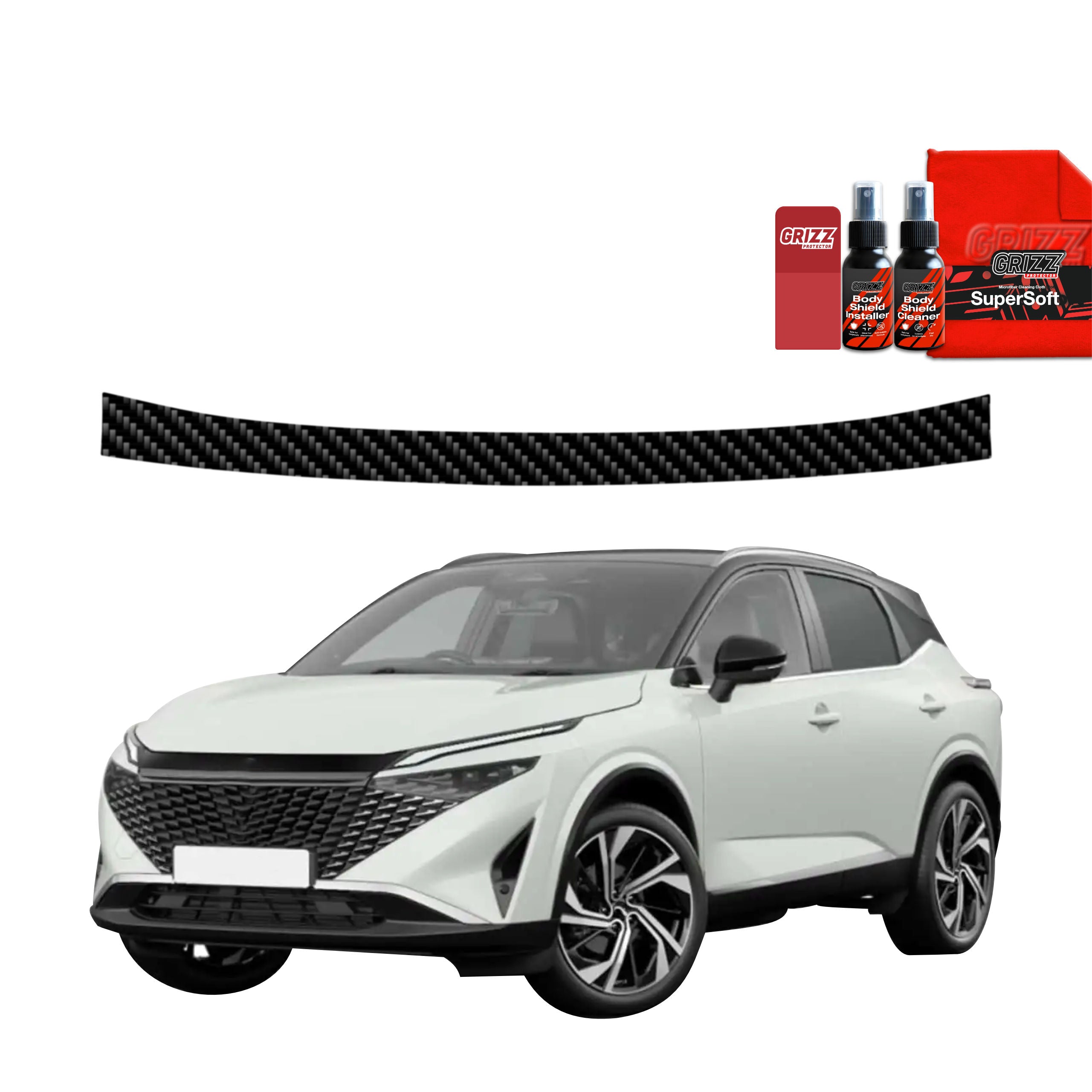 Kohlenstoff Schutzfolie Grizz Protector für Ladekante - Nissan Qashqai 3 Facelift (2024-2026)