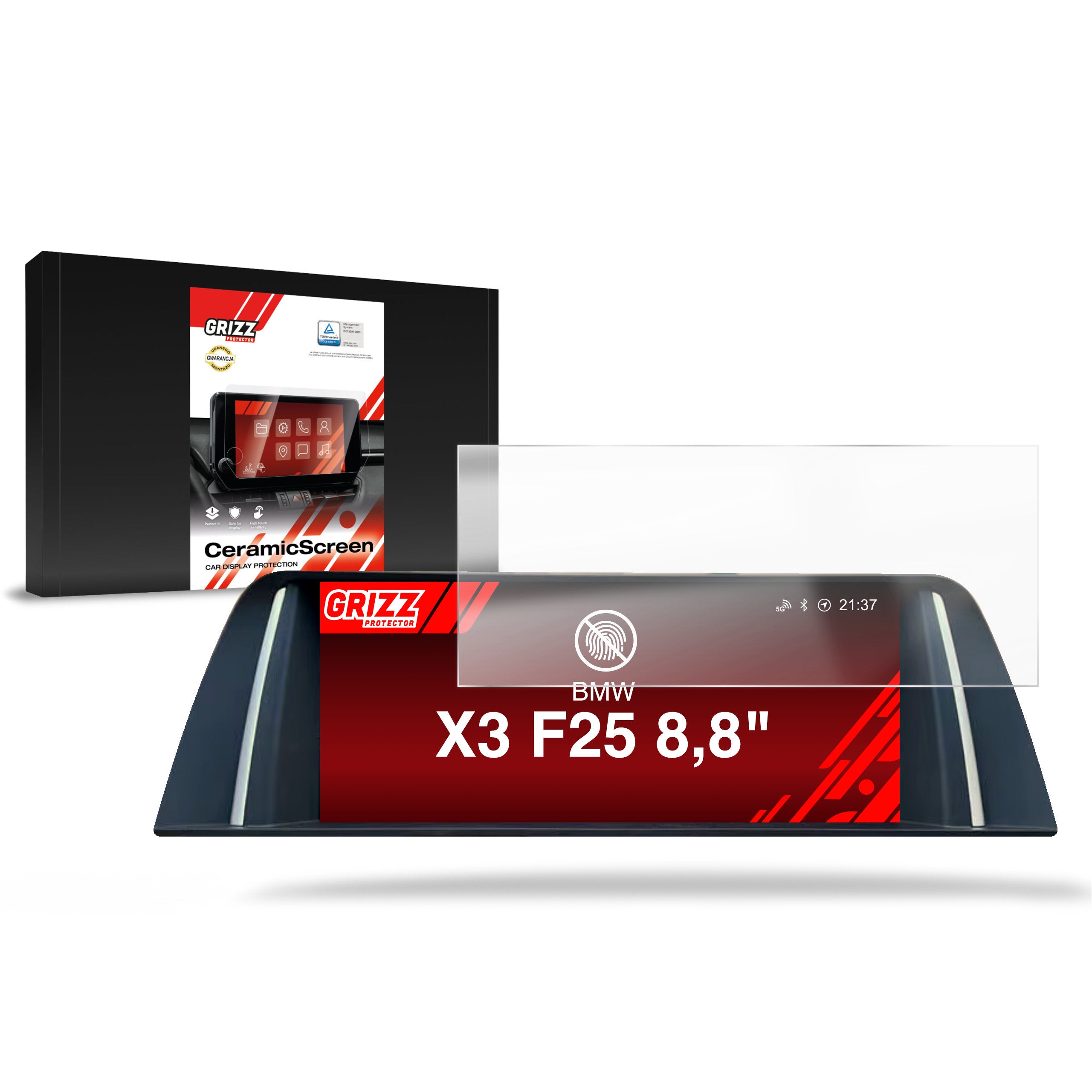 Matte Autodisplayfolie für BMW X3 F25 8,8" (2011-2017), Grizz Protector