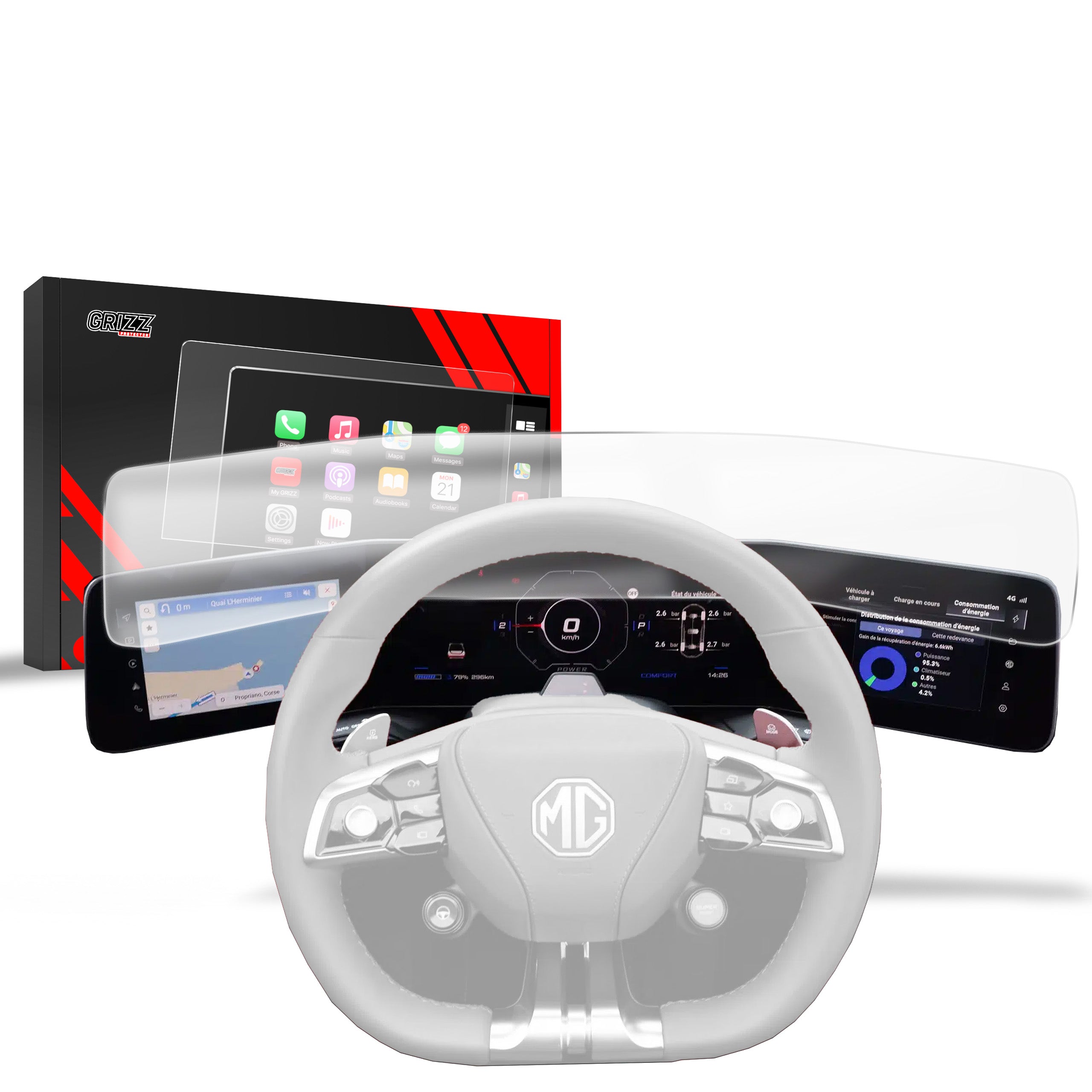 Matte Autodisplayfolie für MG Cyberster (2025-2026), Grizz Protector