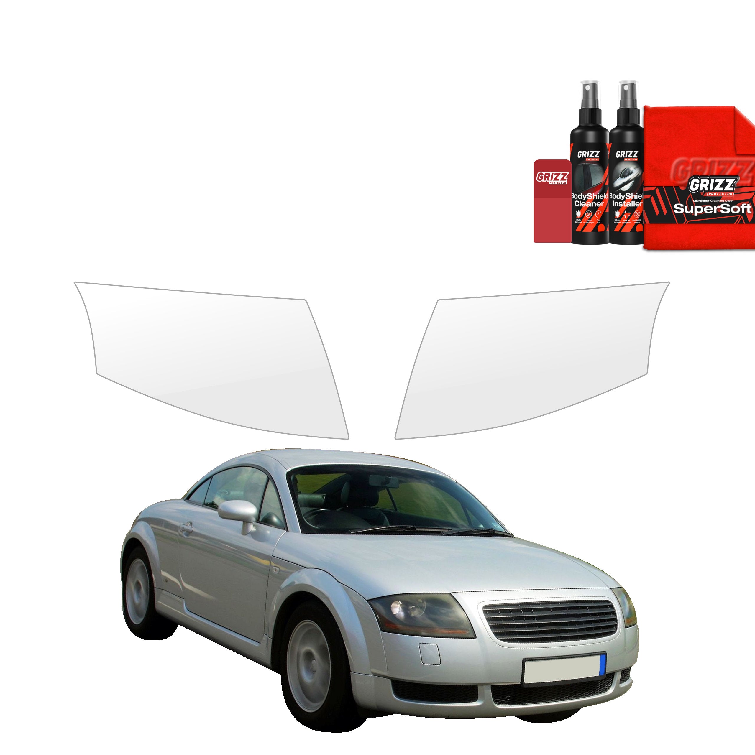 2in1 Schutzfolie Grizz Protector für vorne Scheinwerfer - Audi TT I gen (1998-2006)