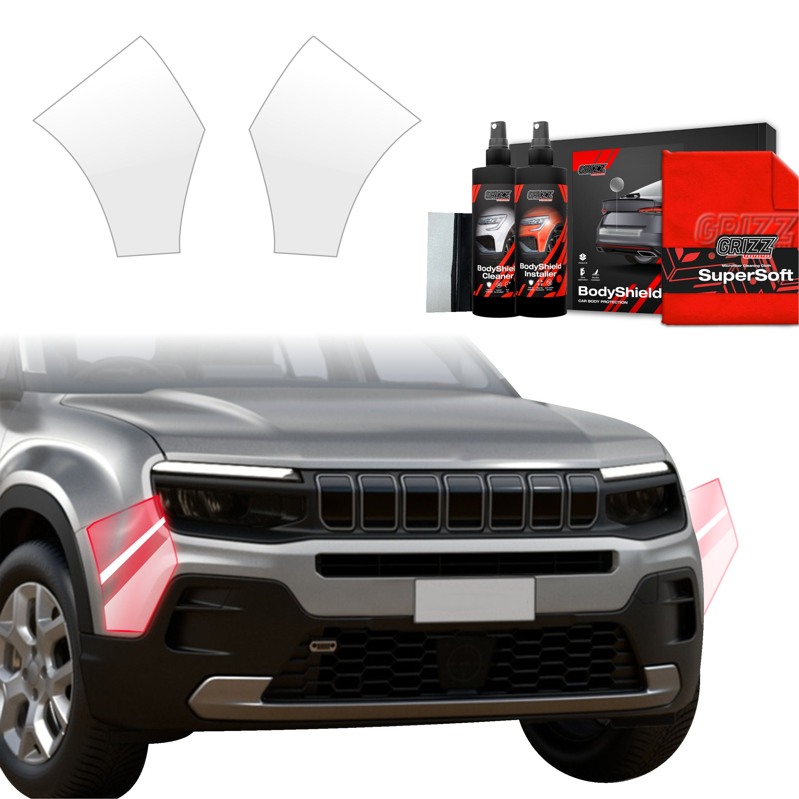 2in1 Schutzfolie Grizz Protector für Stoßstange - Jeep Avenger (2023-2026)