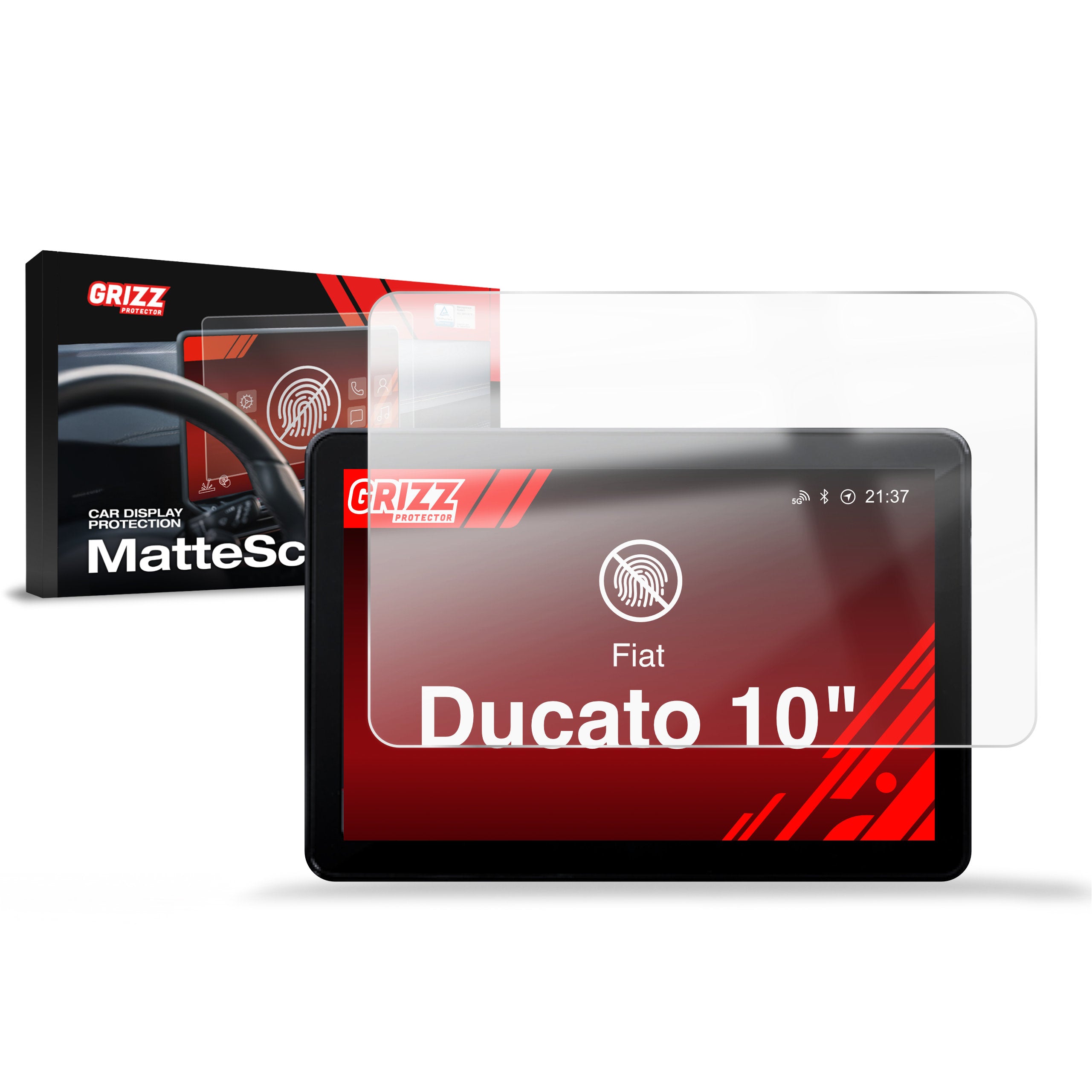 Matte Autodisplayfolie für Fiat Ducato 10" (2024-2026), Grizz Protector
