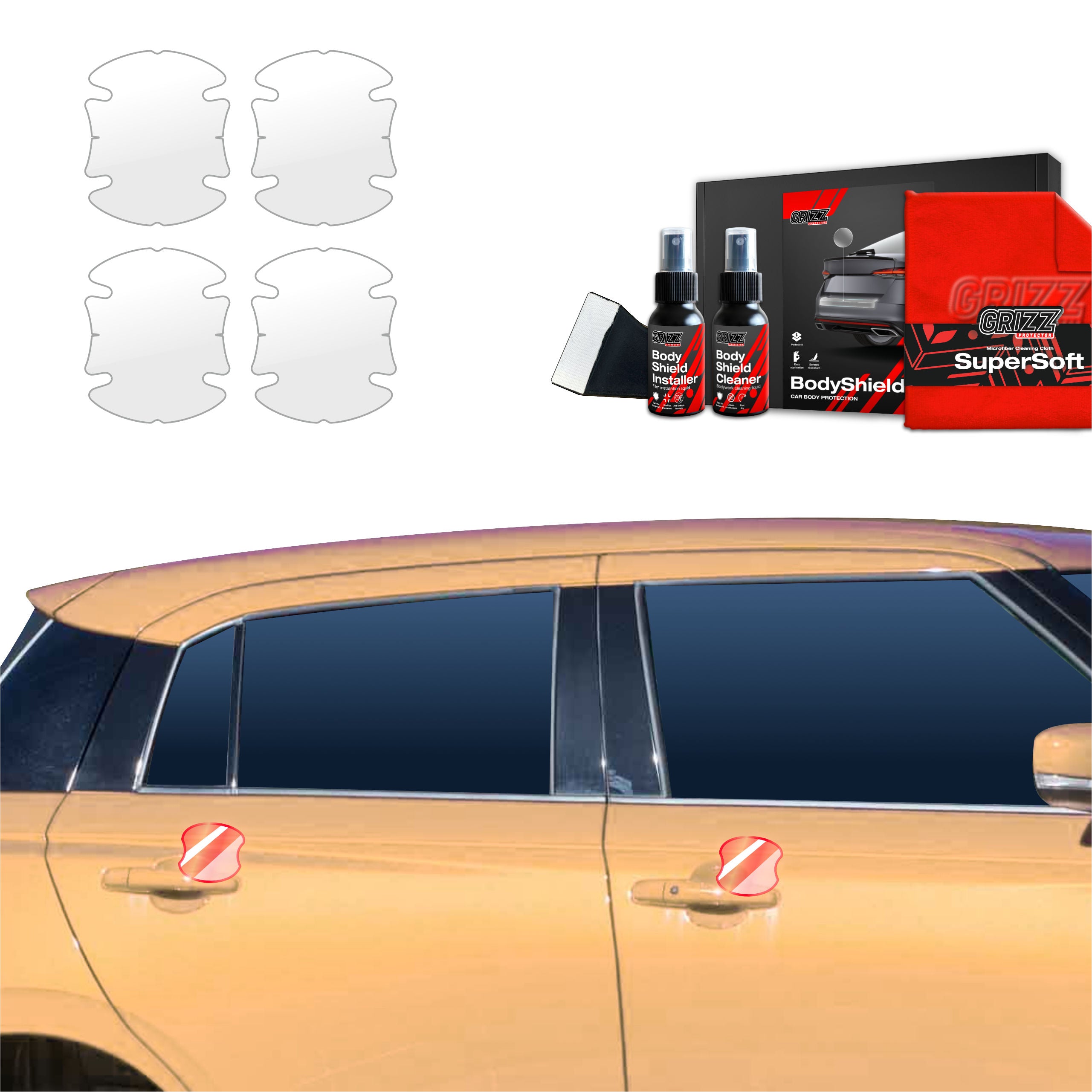 4in1 Schutzfolie Grizz Protector für Türgriffmulden - Suzuki Swift (2024-2026)