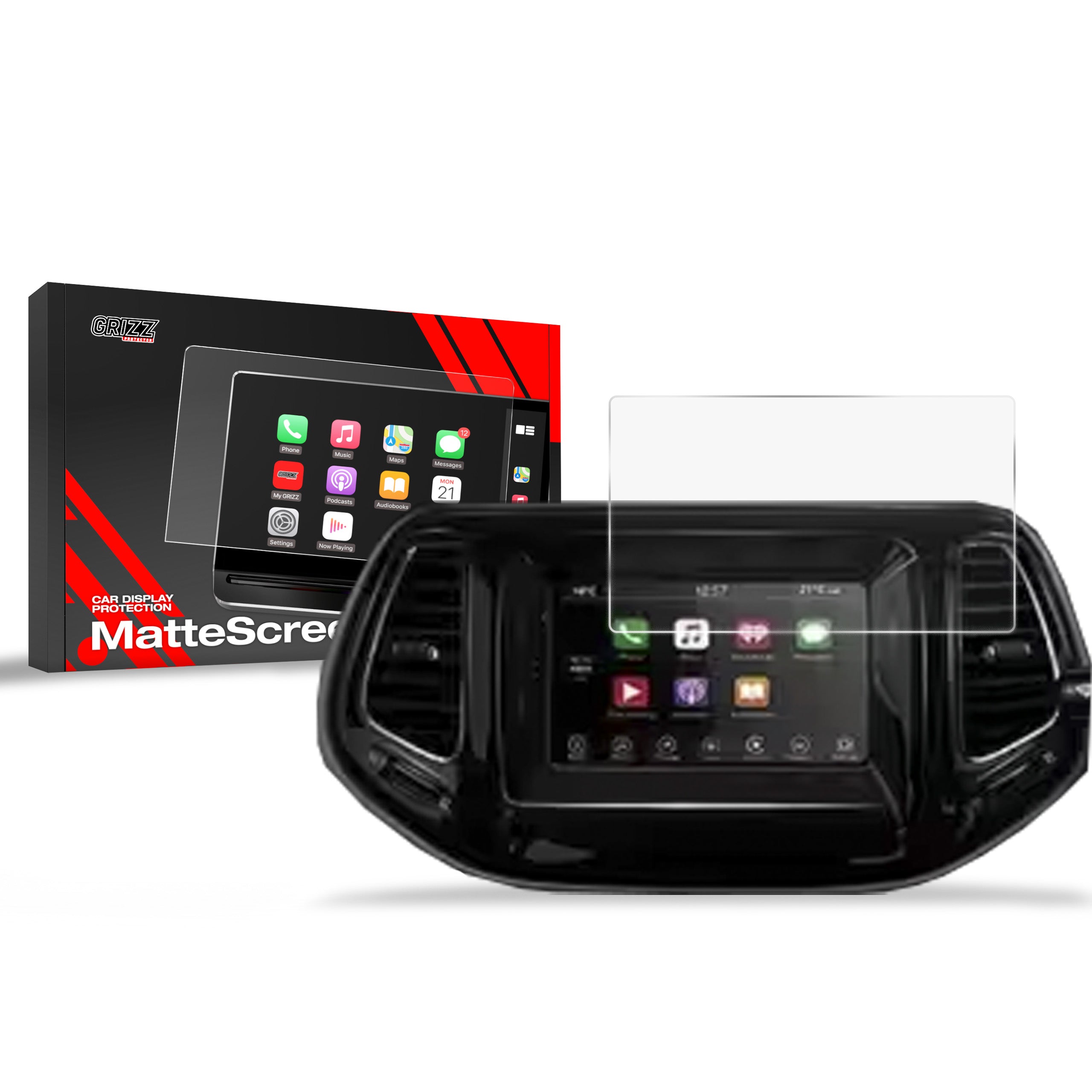 Matte Autodisplayfolie für Jeep Compass 8,4" (2017-2021), Grizz Protector