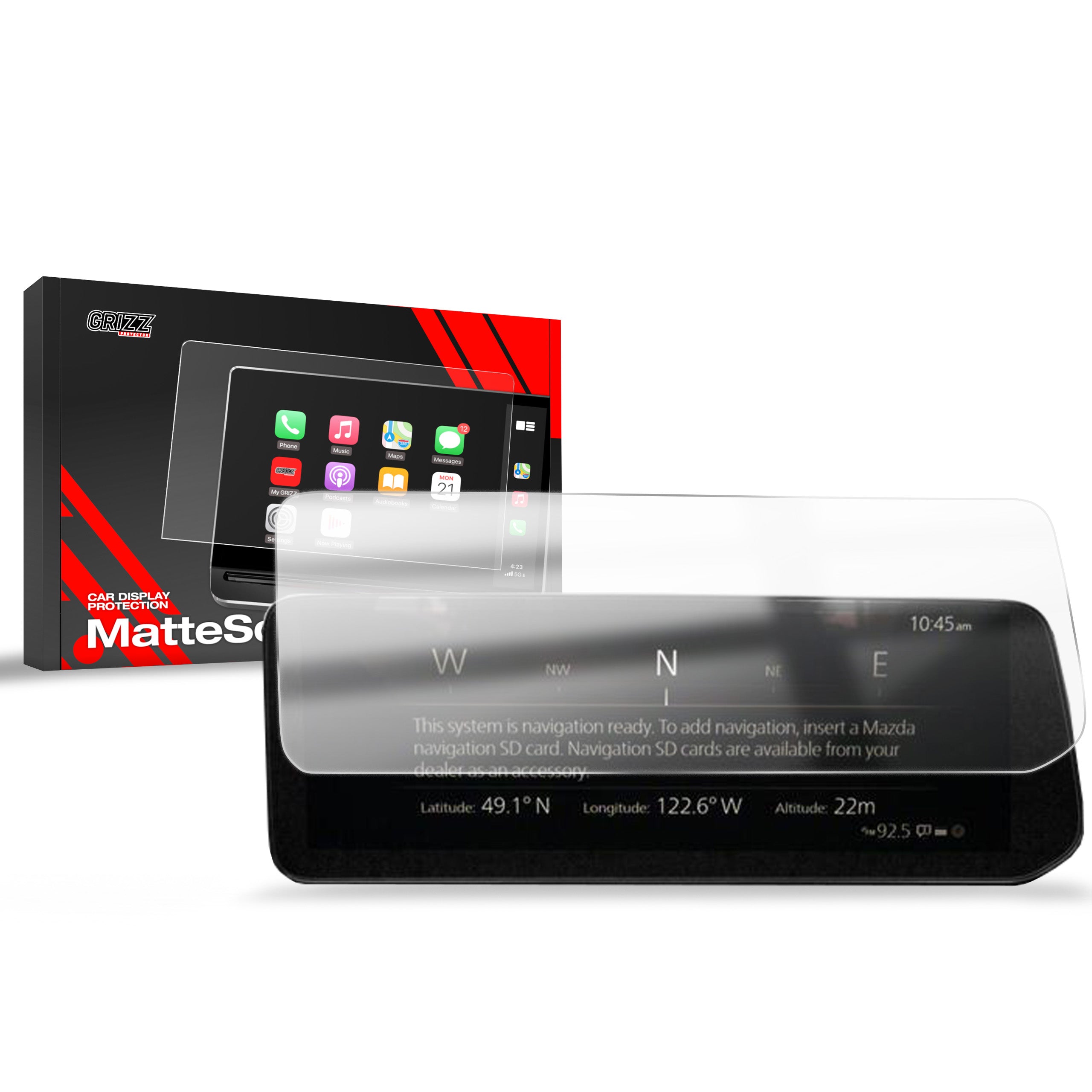 Matte Autodisplayfolie für Mazda 3 10,25" (2023-2026), Grizz Protector