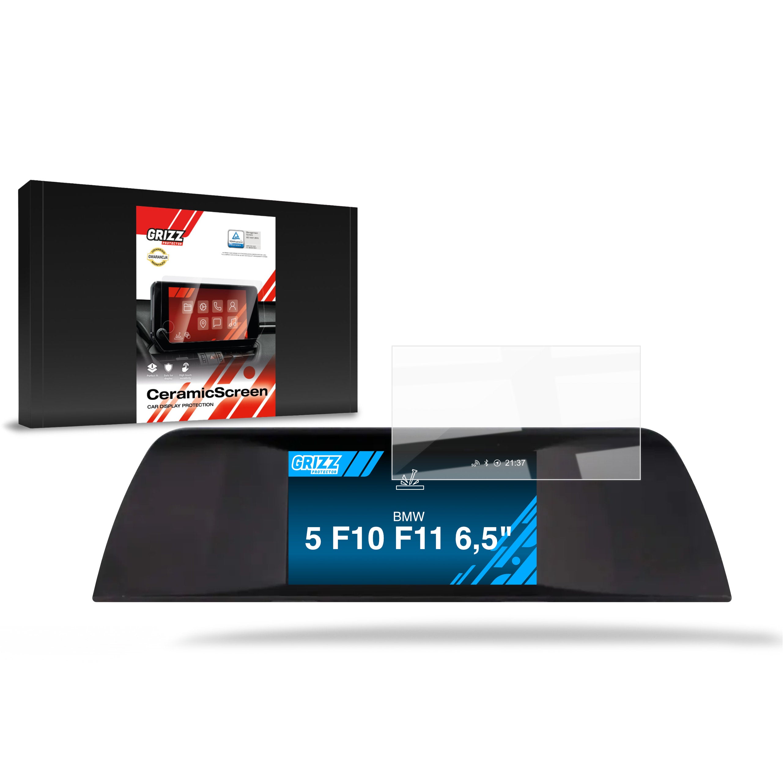 Keramische Autodisplayfolie für BMW 5 F10 F11 6,5" (2010-2013), Grizz Protector