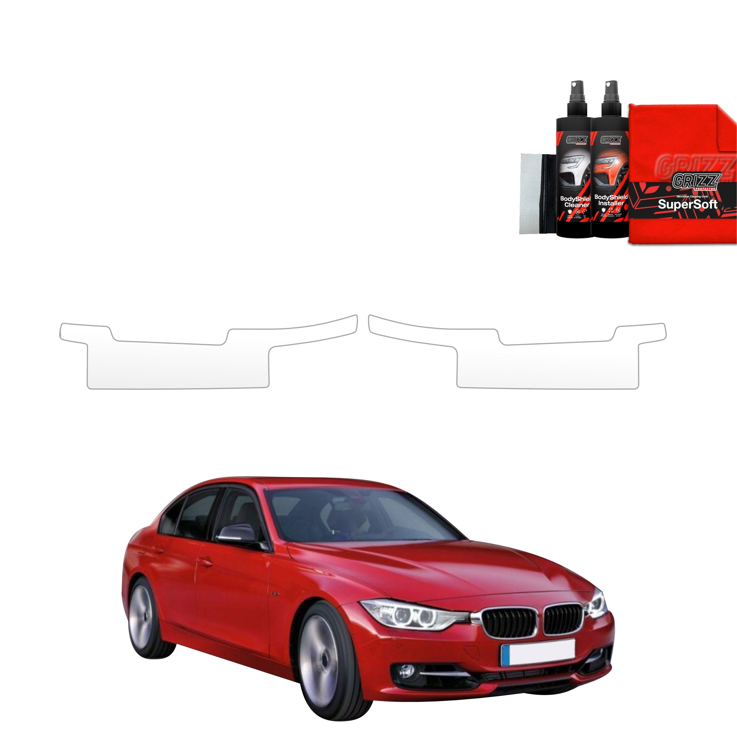 2in1 Schutzfolie Grizz Protector für Schweller - BMW 3 F30 Sedan Pre-LCI (2011-2015)