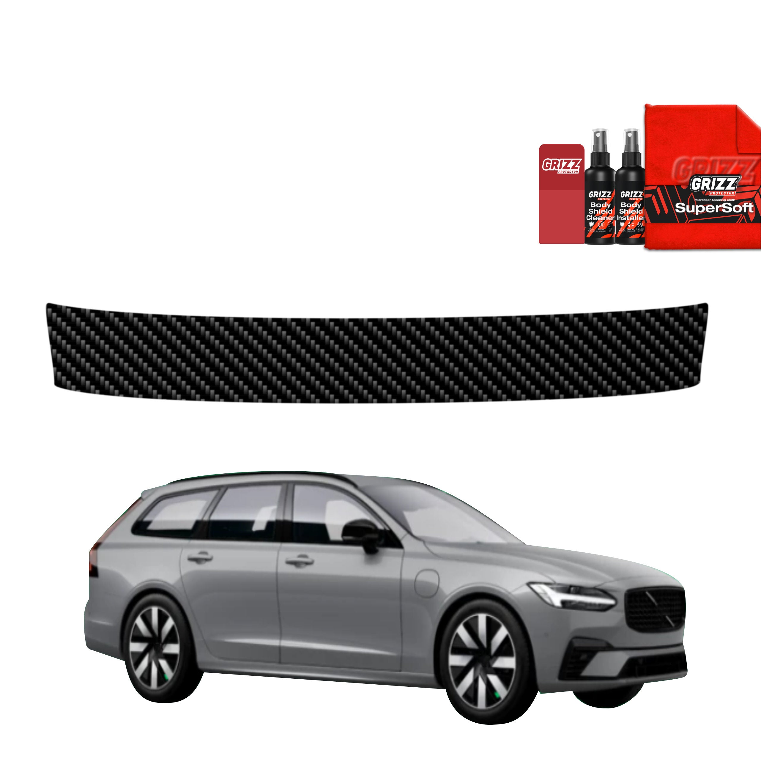 Kohlenstoff Schutzfolie Grizz Protector für Ladekante - Volvo V90 (2021-2026)