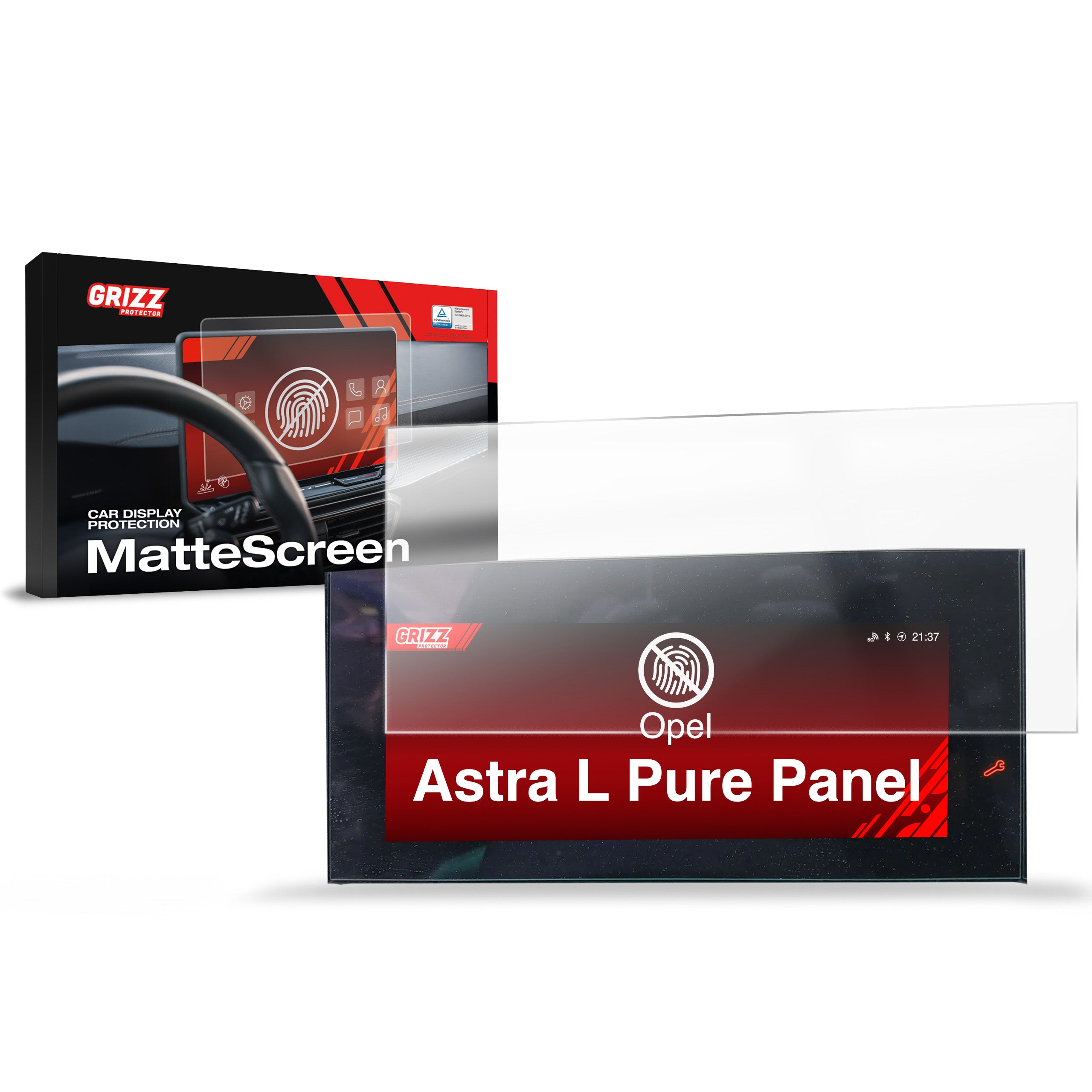 Matte Autodisplayfolie für Opel Astra L Pure Panel 10" (2021-2026), Grizz Protector