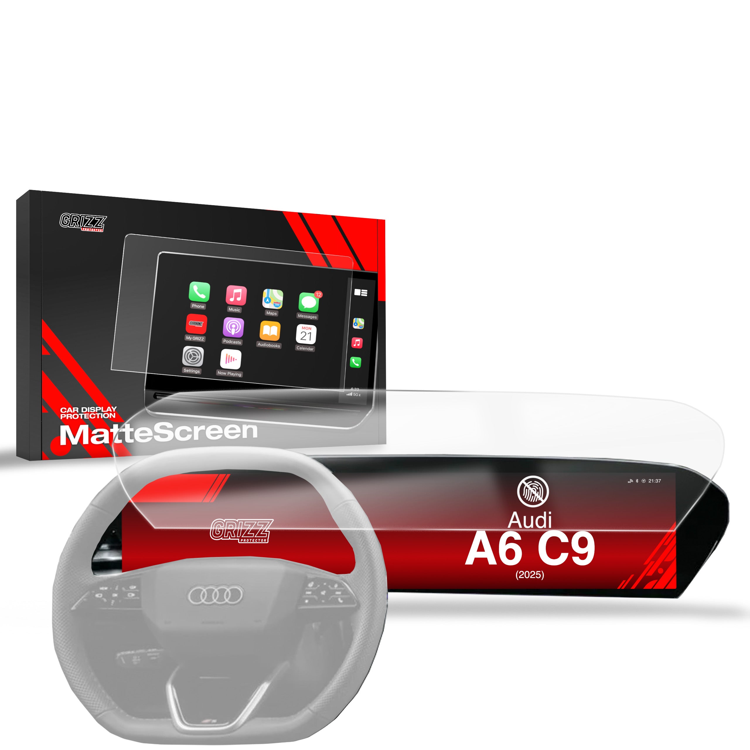 Matte Autodisplayfolie für Audi A6 C9 14,5" (2025-2026), Grizz Protector