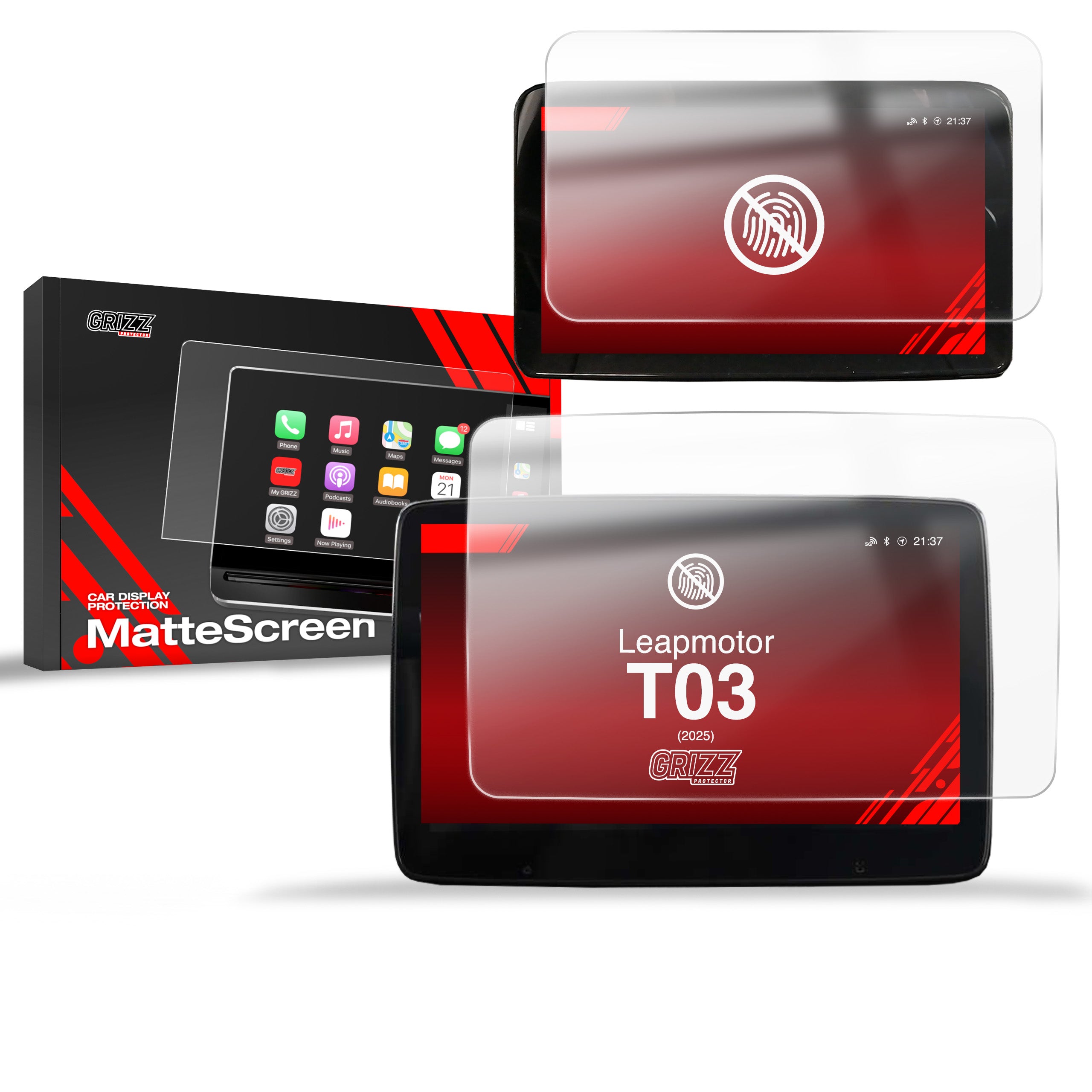 Matte Autodisplayfolie für Leapmotor T03 10,1" (2025-2026), Grizz Protector