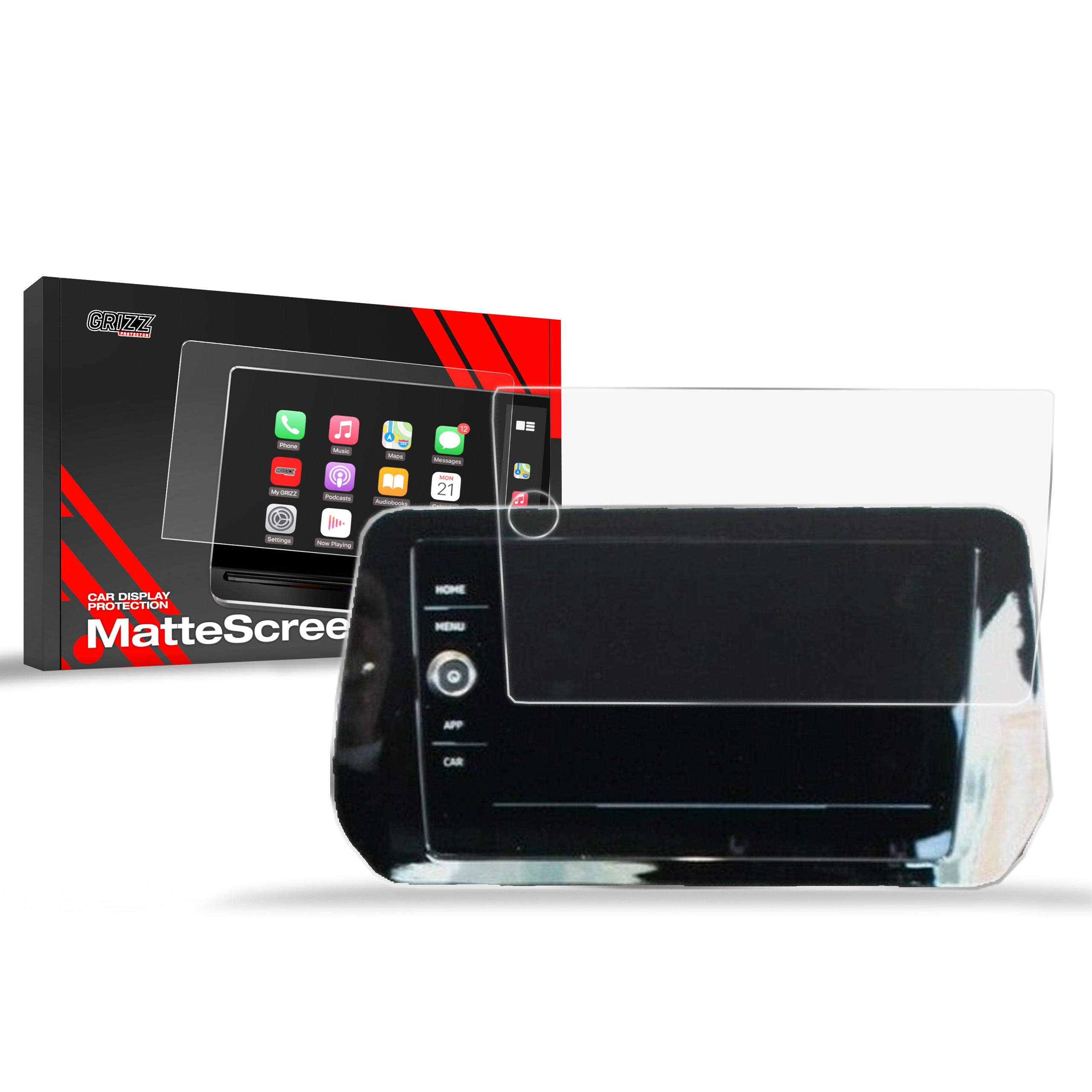 Matte Autodisplayfolie für Volkswagen T-Cross Discover Pro (2024-2025), Grizz Protector